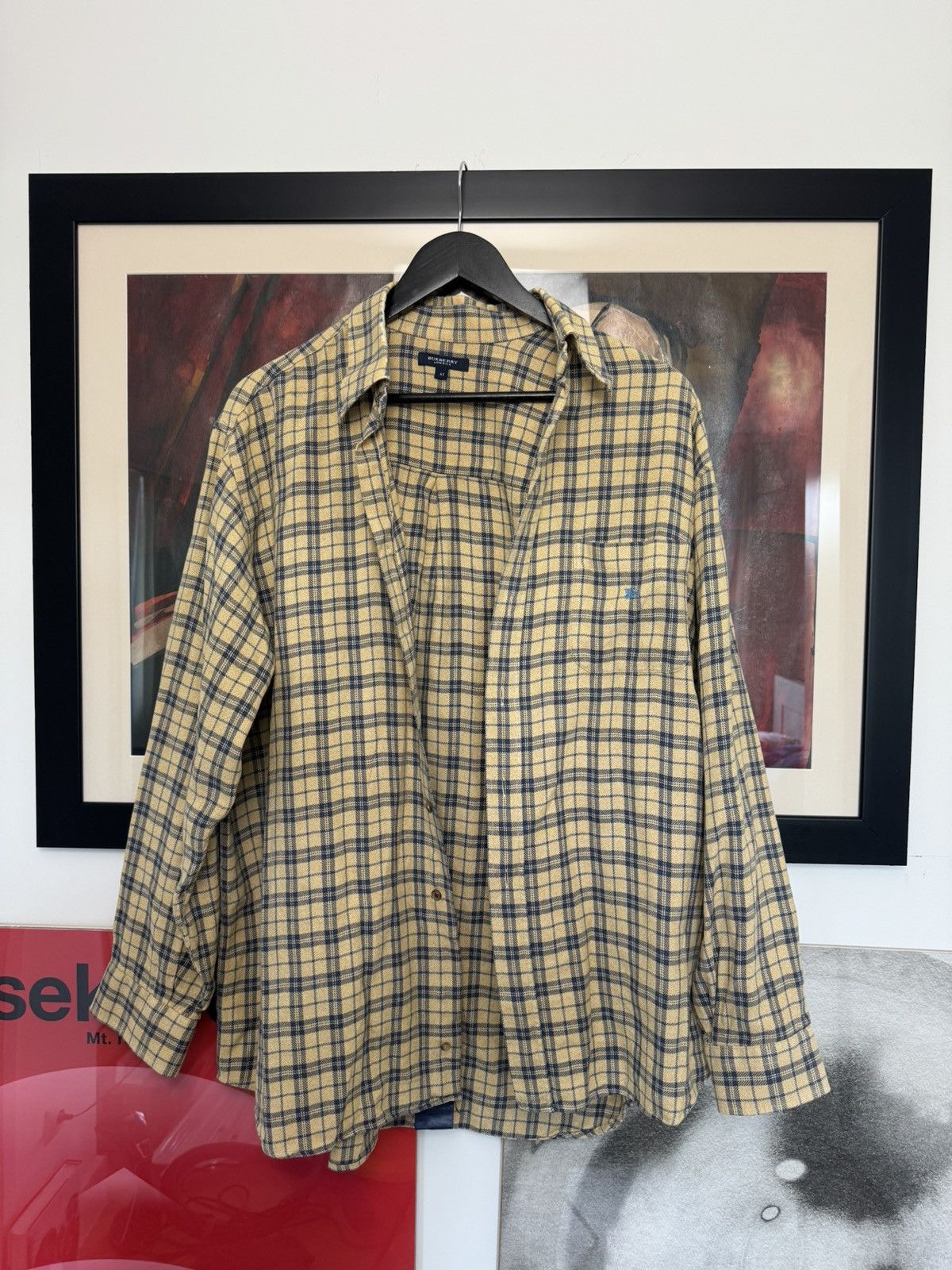 Burberry Burberry Button Up Casual Shirt Yellow NovaCheck Rare Luxury Size US XL / EU 56 / 4 - 3 Thumbnail