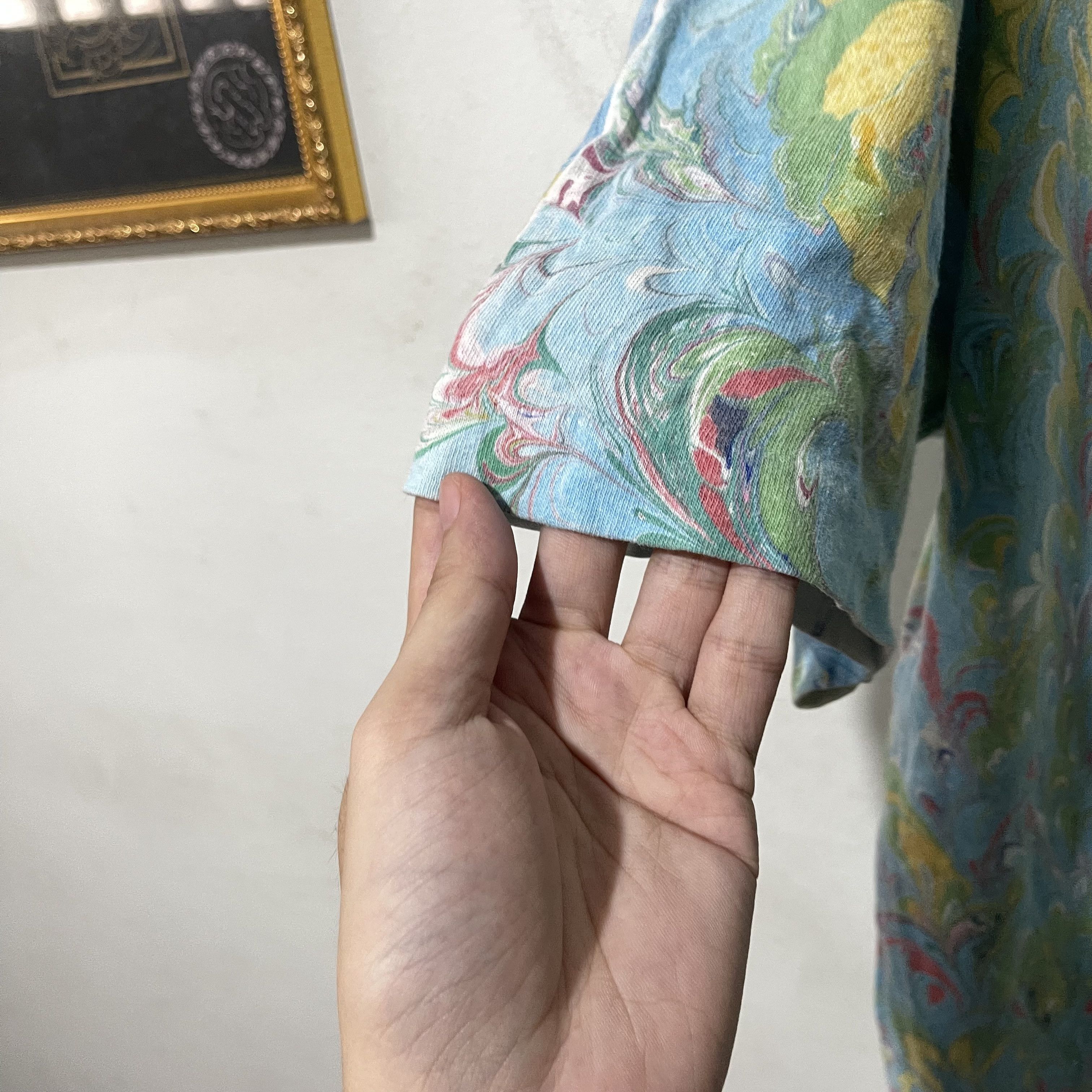 Vintage Vintage 90s Marble Psychedelic Shirt Size US L / EU 52-54 / 3 - 4 Thumbnail