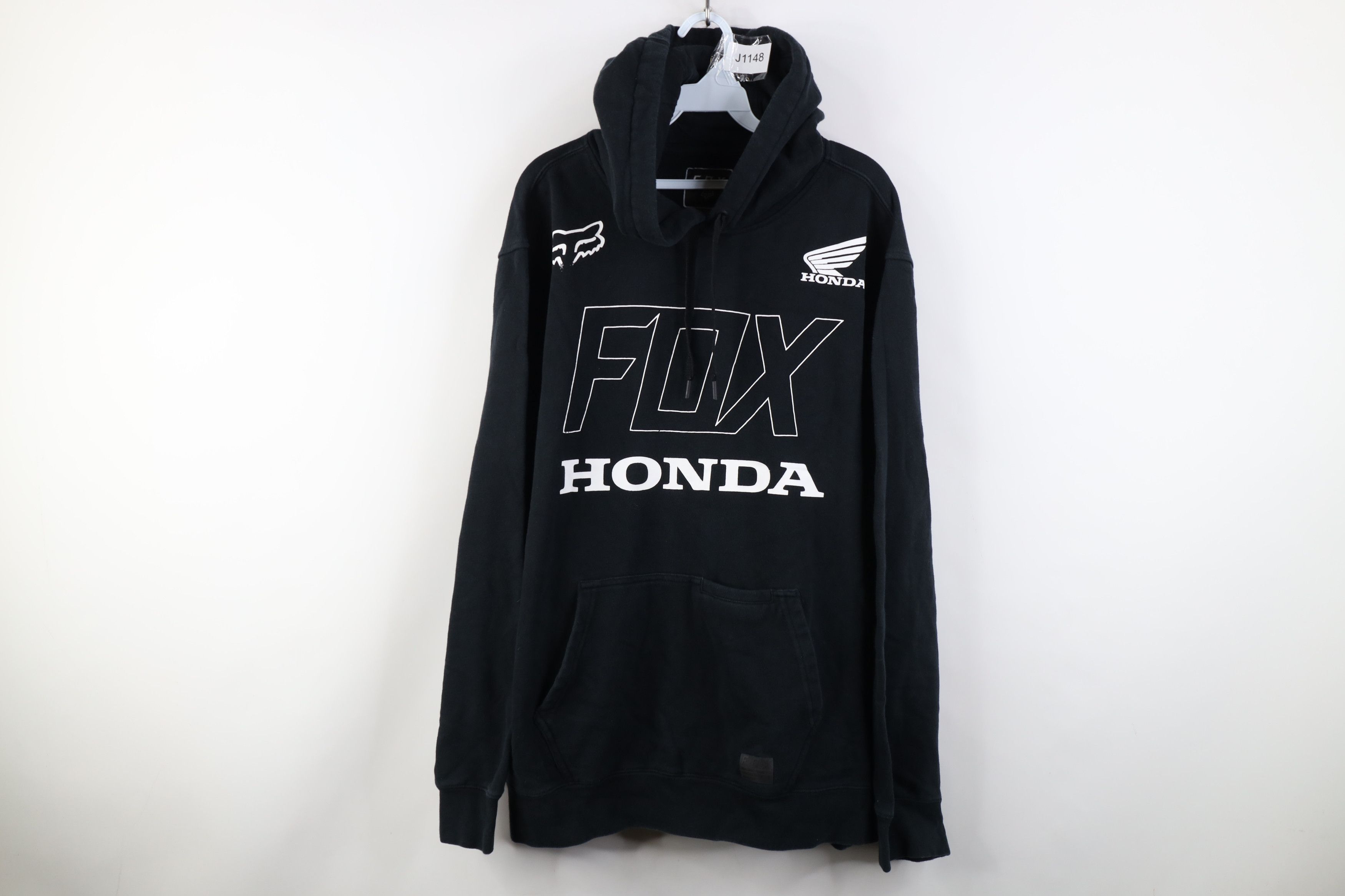Fox Racing Fox x Honda Racing Spell Big Logo Hoodie Sweatshirt Black Size US XL / EU 56 / 4 - 1 Thumbnail