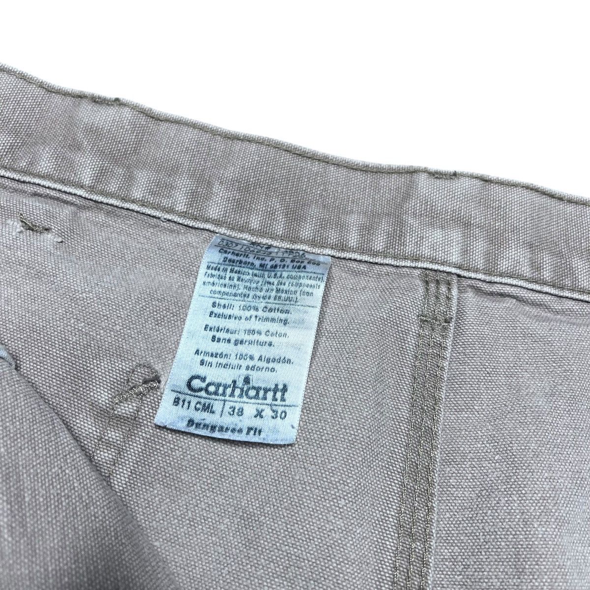 Carhartt × Vintage Vintage 2000s Carhartt Tan Carpenter Canvas Dungaree Pants Size US 37 - 4 Thumbnail