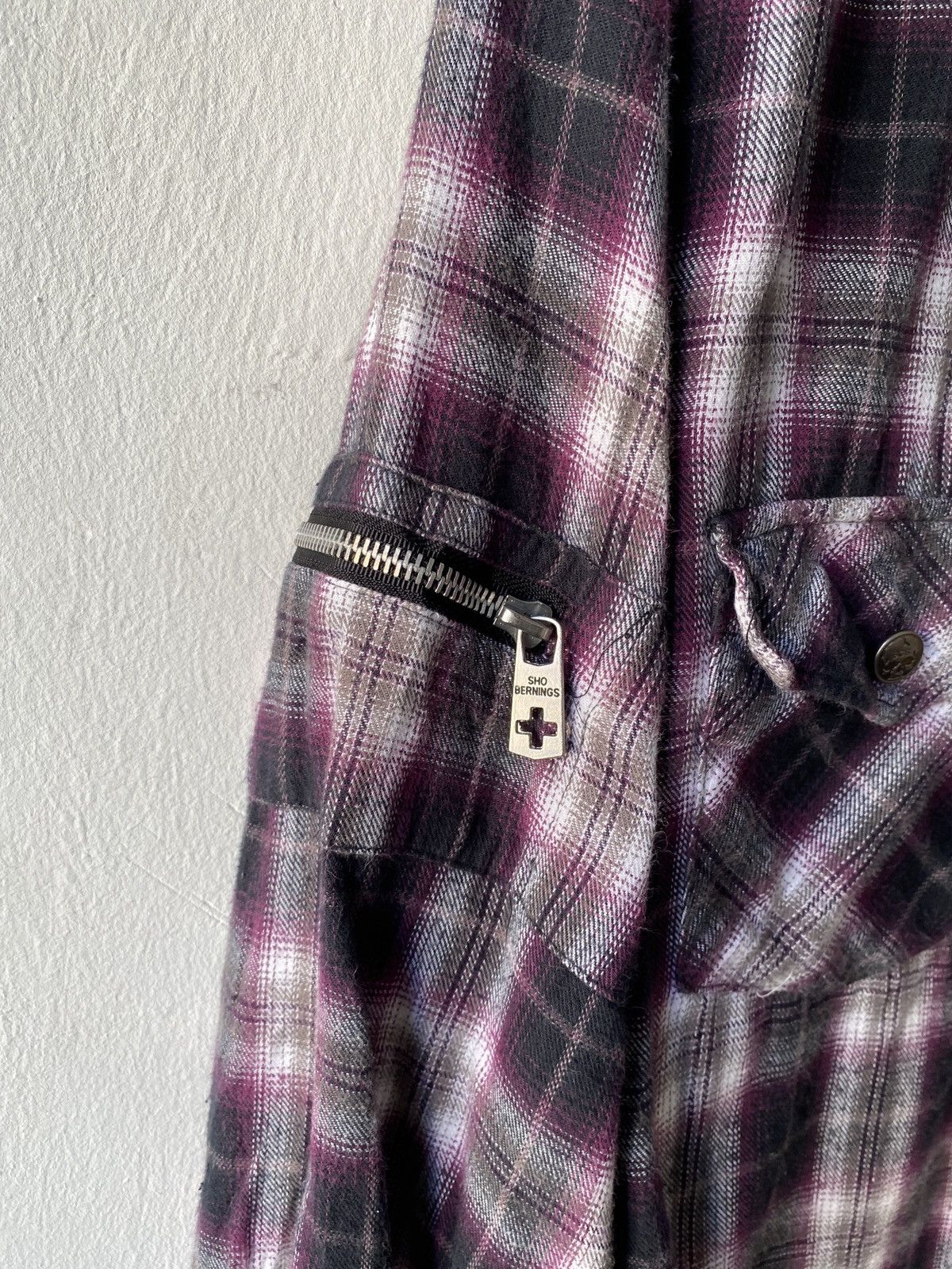 Japanese Brand × Seditionaries Bernings Sho Punk Skull Design Shadow Plaid Button Up Size US L / EU 52-54 / 3 - 12 Thumbnail
