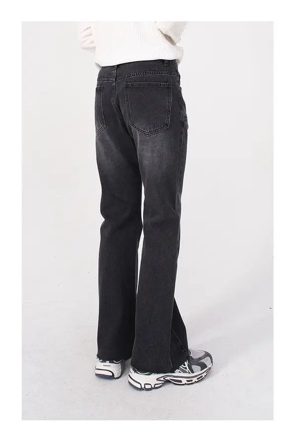 Japanese Brand Trendy mid-rise loose wide-leg straight flared jeans Size US 32 / EU 48 - 5 Thumbnail