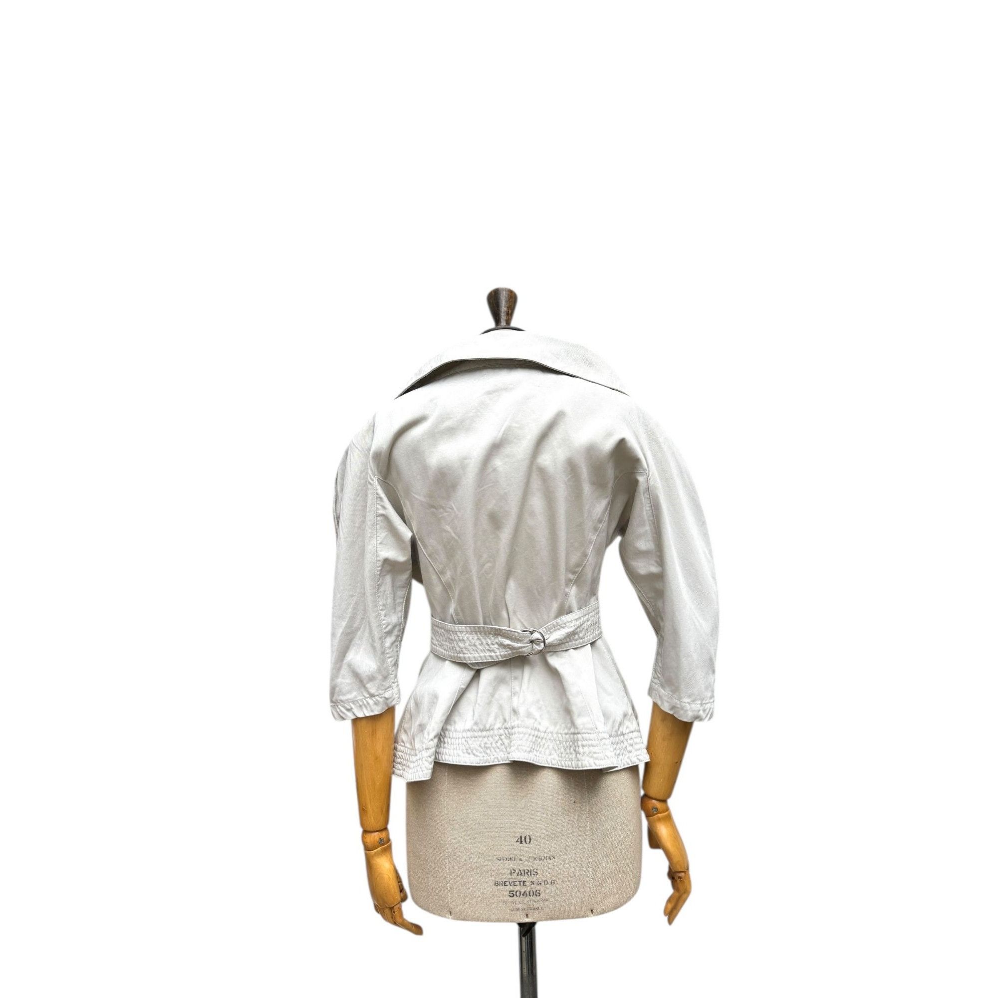 Thierry Mugler Vintage Grey Sculptural Jacket Size M / US 6-8 / IT 42-44 - 4 Thumbnail