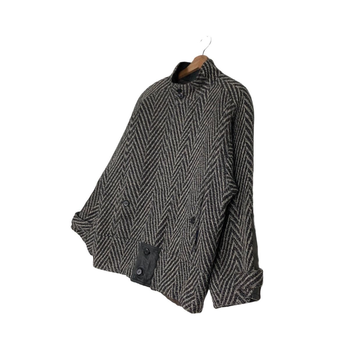 Japanese Brand 🔥Vtg Herringbone Wool Bomber Jacket Viasun Issey Miyake Size US M / EU 48-50 / 2 - 2 Thumbnail
