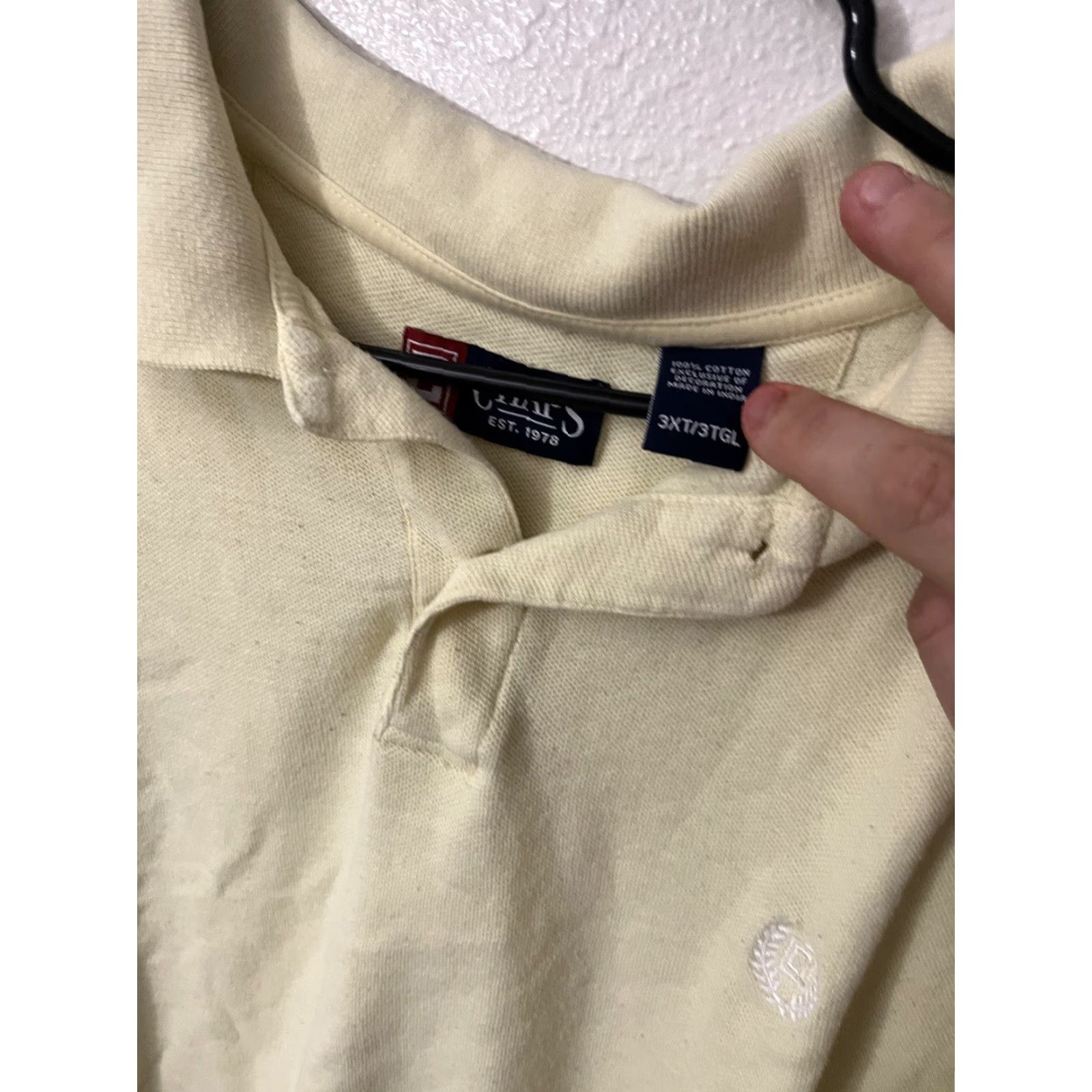 Chaps VINTAGE Chaps Polo Shirt Big & Tall 3XT Men's Short Sleeve Yellow 100% Cotton Golf Logo US Theme American Size US XXL / EU 58 / 5 - 2 Thumbnail