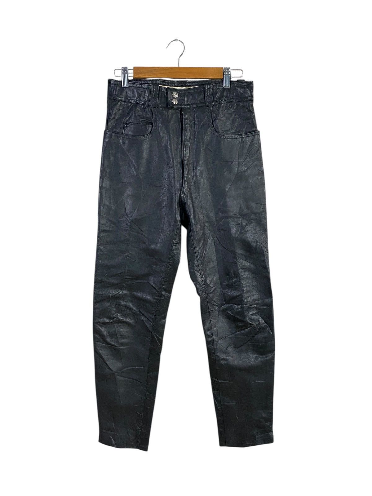 Genuine Leather Vintage 80s komine leather biker pant 100% leather Size US 30 / EU 46 - 1 Thumbnail