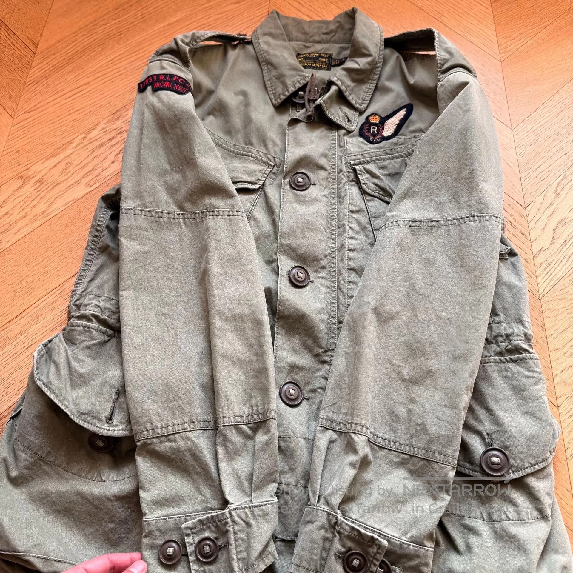 Polo Ralph Lauren RL Vintage Washed Embroidered M65 Jacket. Size US L / EU 52-54 / 3 - 5 Thumbnail