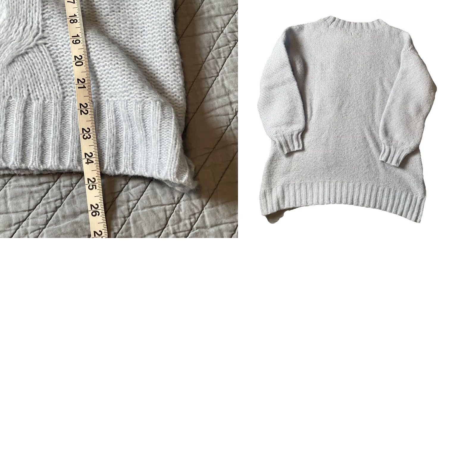Vintage Aerie Sweater XS Cable-Knit Light Blue Pullover Crew Neck Long Sleeve Casual Womens XS Size XS / US 0-2 / IT 36-38 - 9 Thumbnail