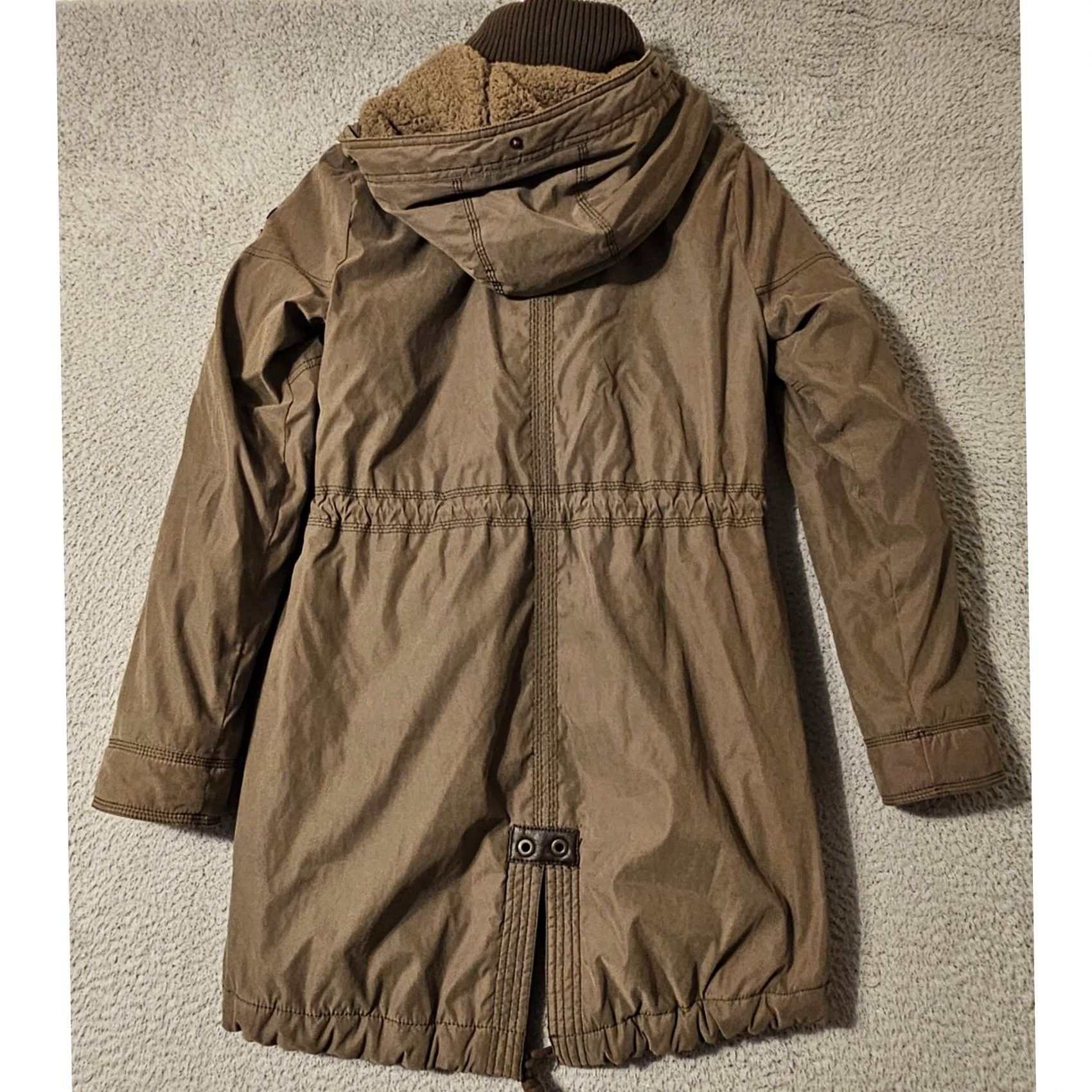 Abercrombie & Fitch Abercrombie & Fitch Parka Jacket Brown Mens Medium Hooded Sherpa Lined Utility Size M / US 6-8 / IT 42-44 - 3 Thumbnail