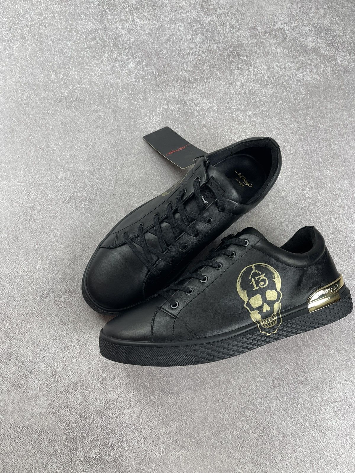 Ed Hardy Ed Hardy Lucky Low Top Black Sneakers Size US 12 / EU 45 - 3 Thumbnail