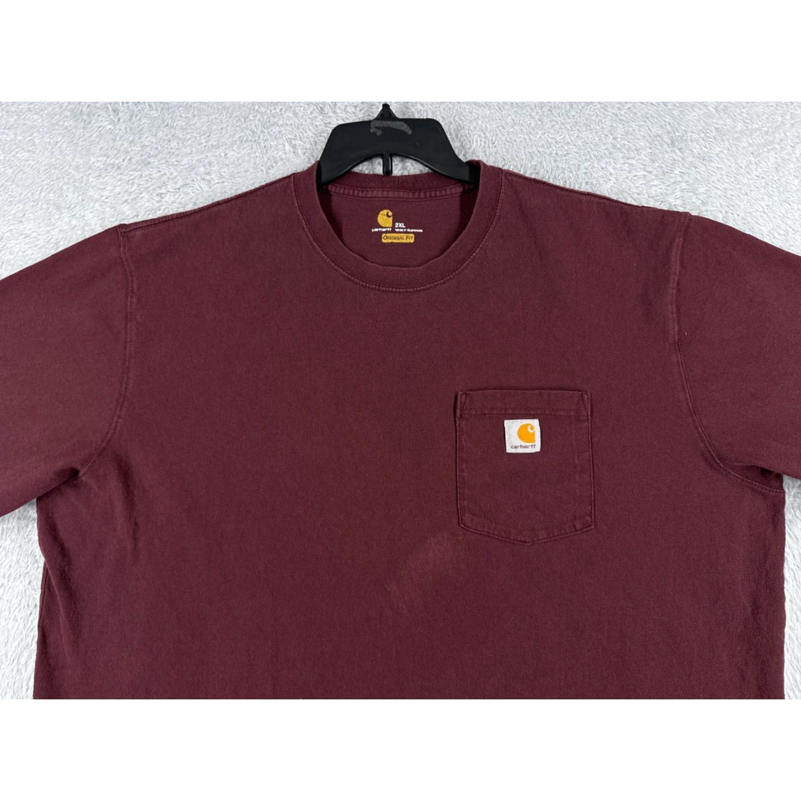 Carhartt VINTAGE Carhartt Shirt Men Extra Large Red Short Sleeve Henley Cotton Pocket Workwear Size US XL / EU 56 / 4 - 4 Thumbnail