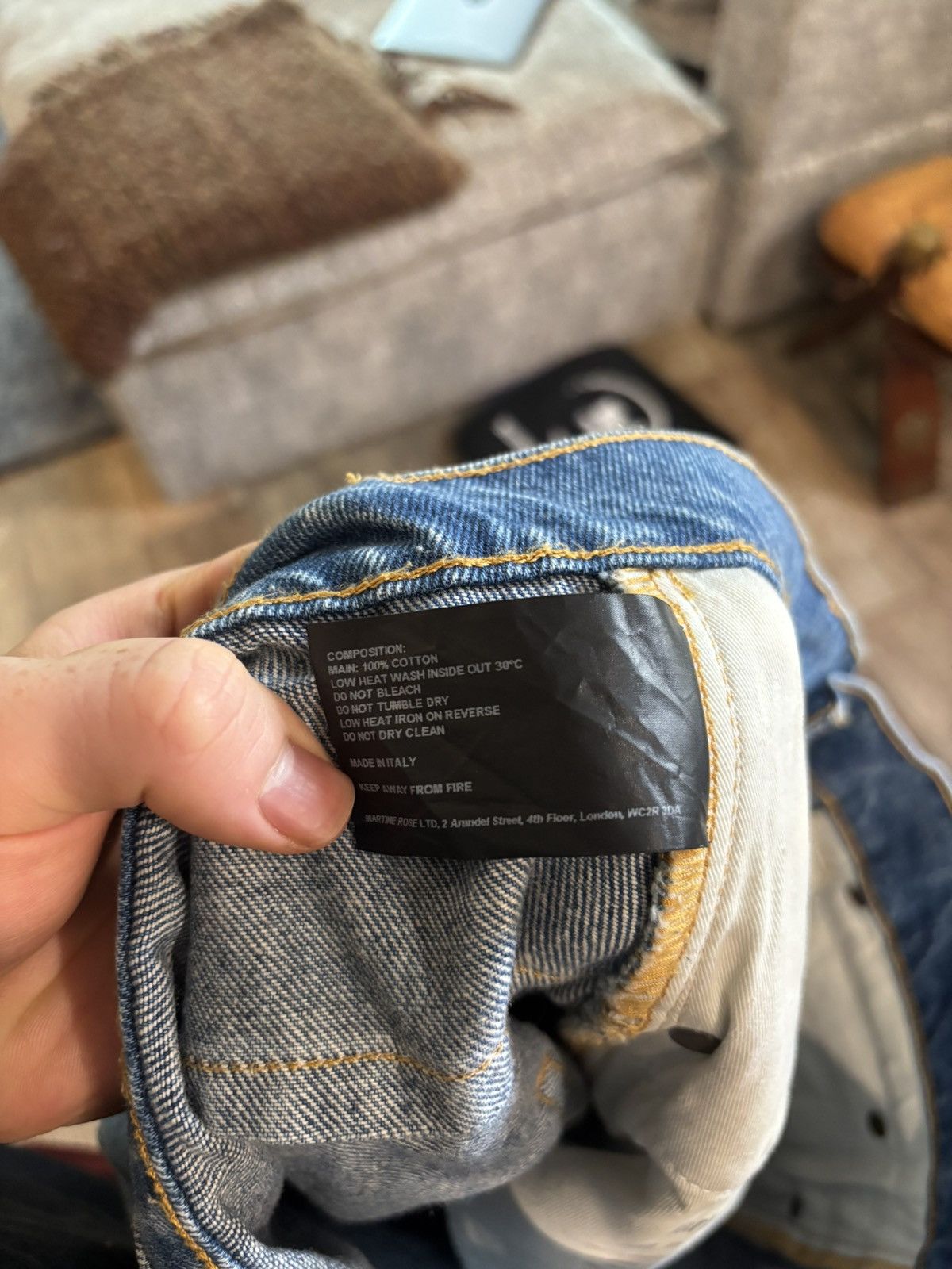 Martine Rose Lightwash Twist Seam Denim Size US 31 - 7 Thumbnail