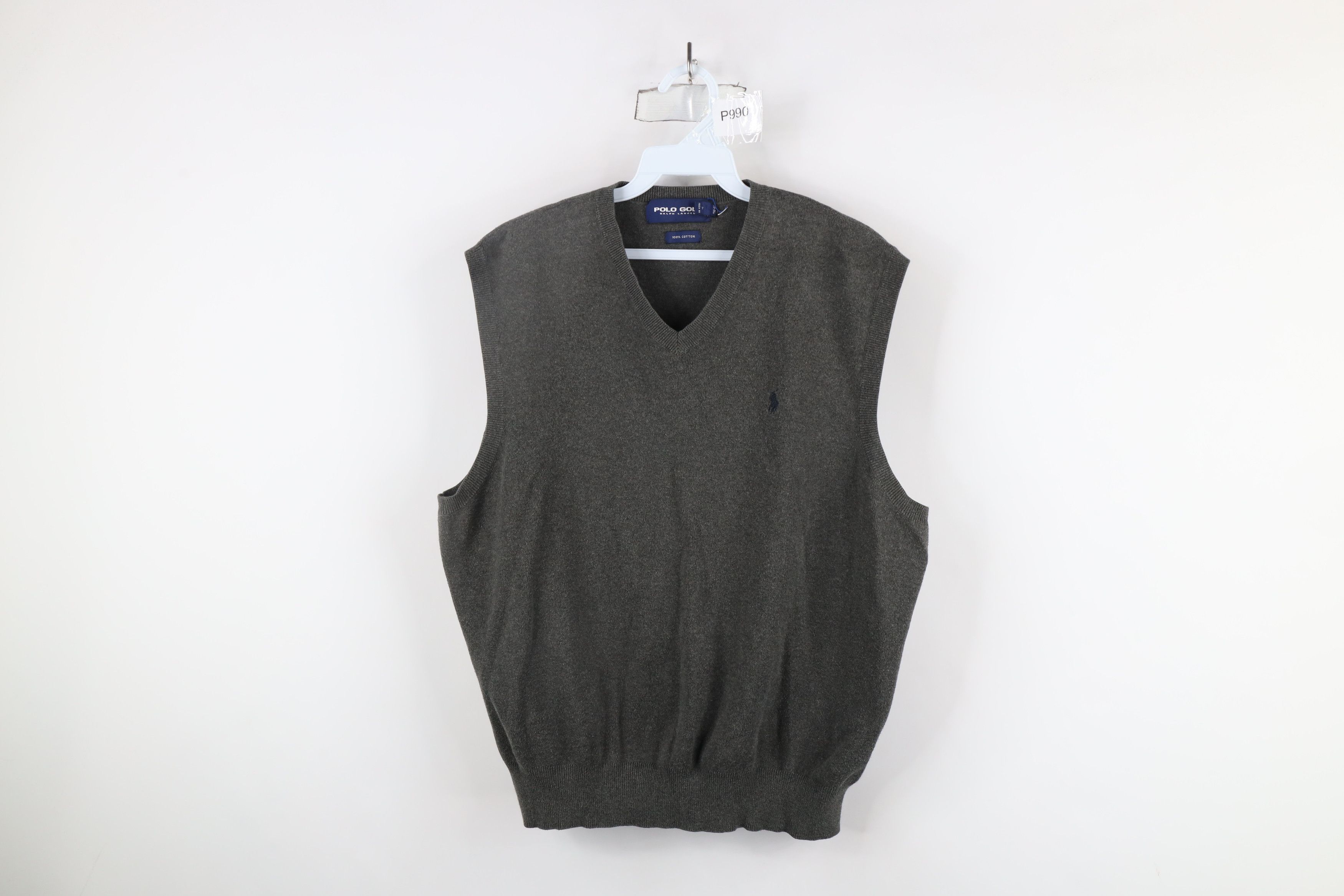 Polo Ralph Lauren Vintage 90s Polo Golf Ralph Lauren Knit Sweater Vest Gray Size US L / EU 52-54 / 3 - 1 Thumbnail