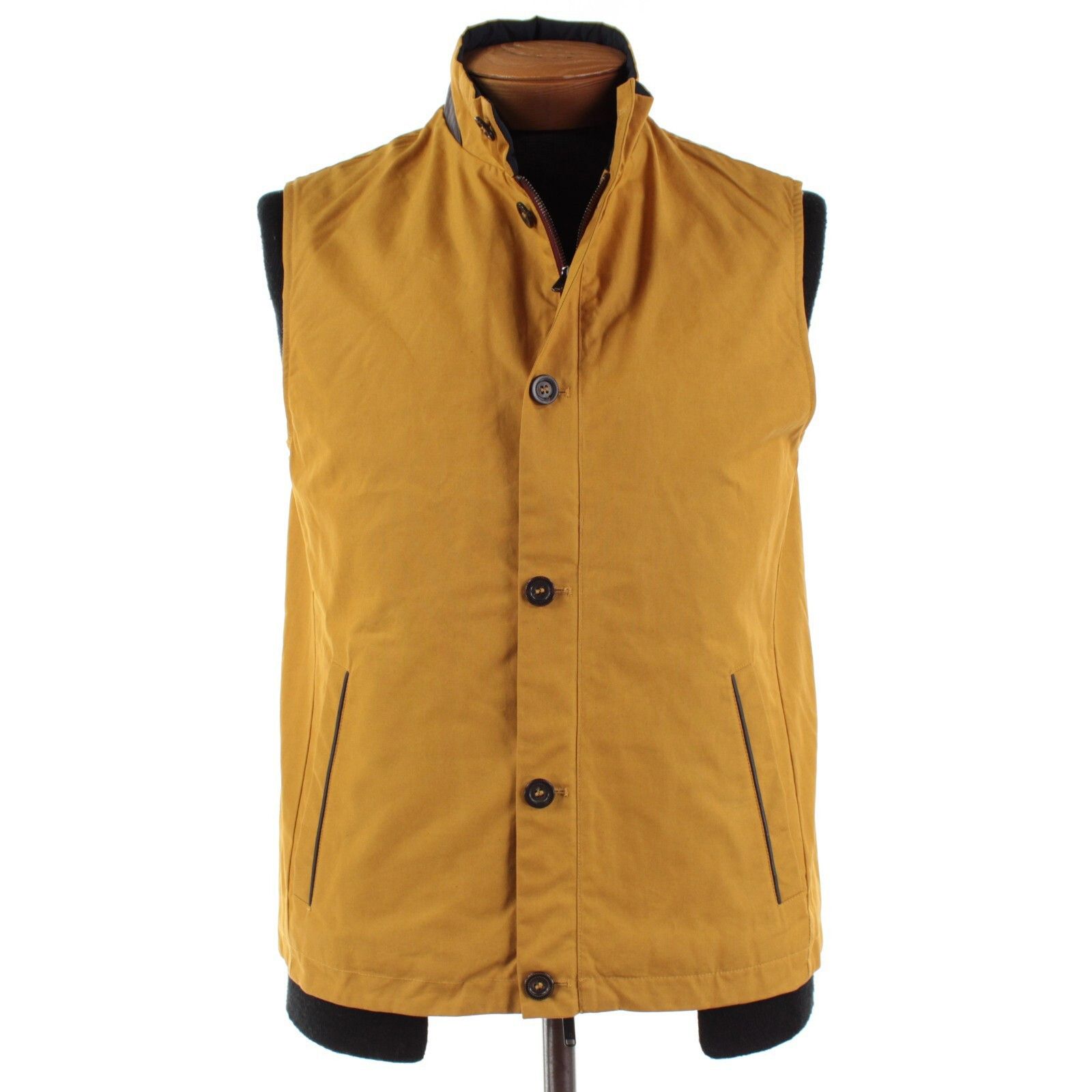 Luciano Barbera Luciano Barbera Vest Size M US In Yellow Cotton Size US M / EU 48-50 / 2 - 1 Thumbnail