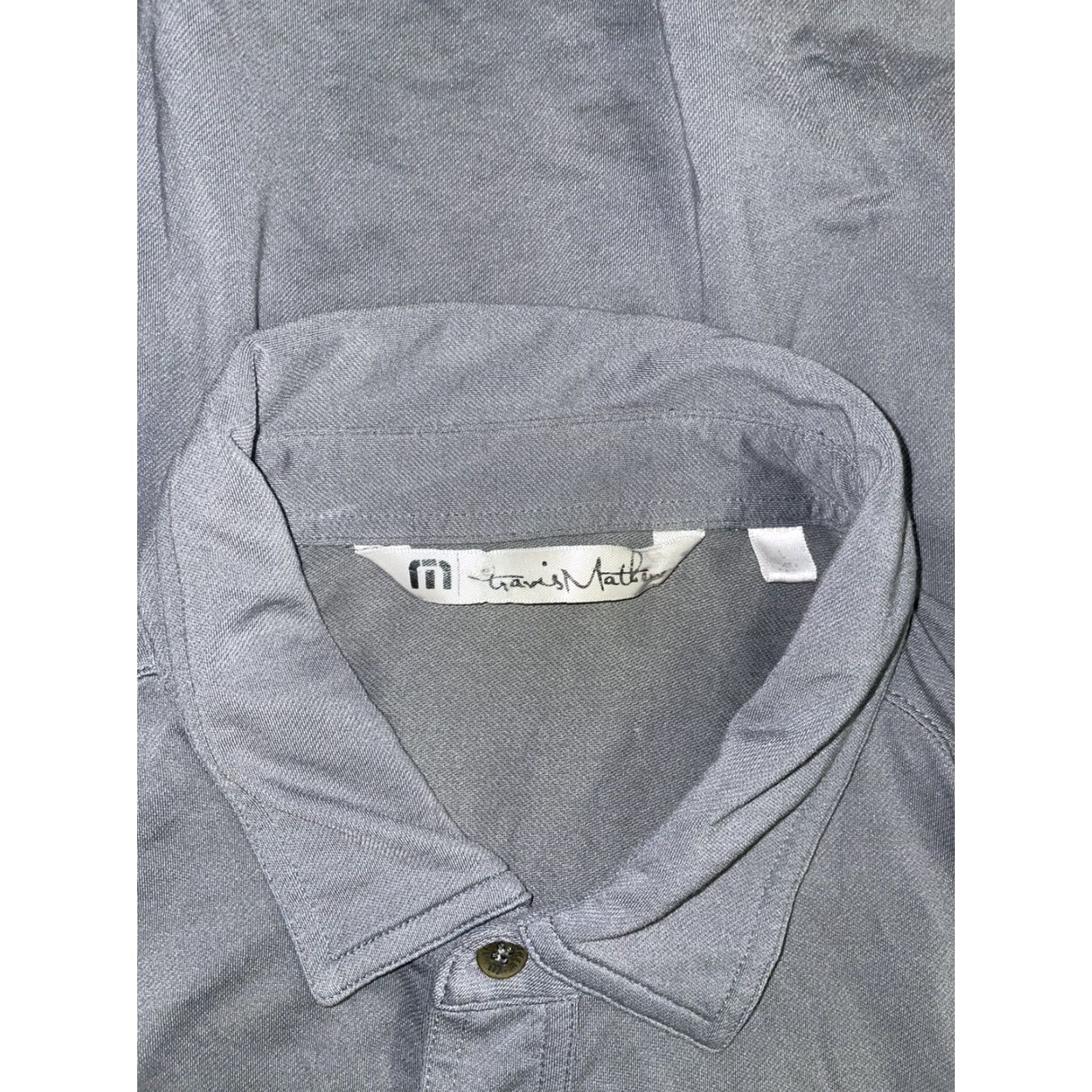 Vintage Travis Matthew Grey Golf Polo Mens L Blue Golf Polo Mens L Size US L / EU 52-54 / 3 - 6 Thumbnail
