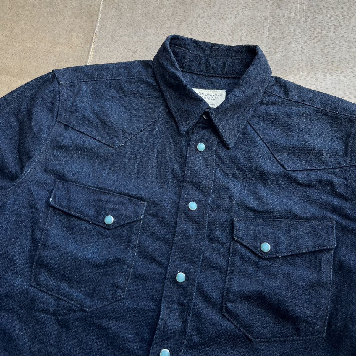 Nudie Jeans NUDIE JEANS CO BUTTON UP LONG SLEEVE DARK BLUE Size US M / EU 48-50 / 2 - 2 Thumbnail