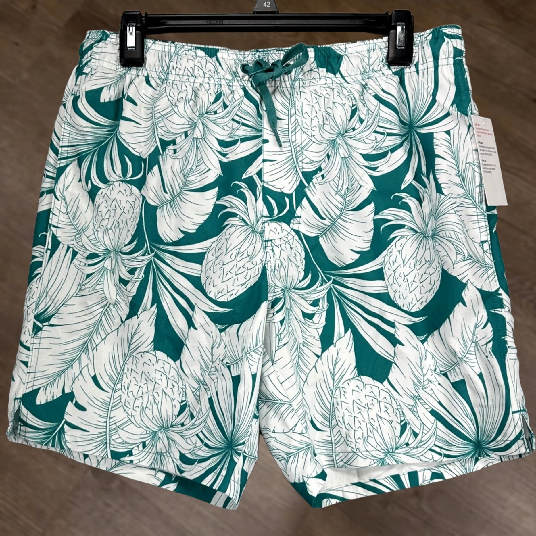 Old Navy Old Navy Men Swim Trunks Small Green White Pineapple Leaf Print Board Shorts NEW Size US 29 - 1 Thumbnail