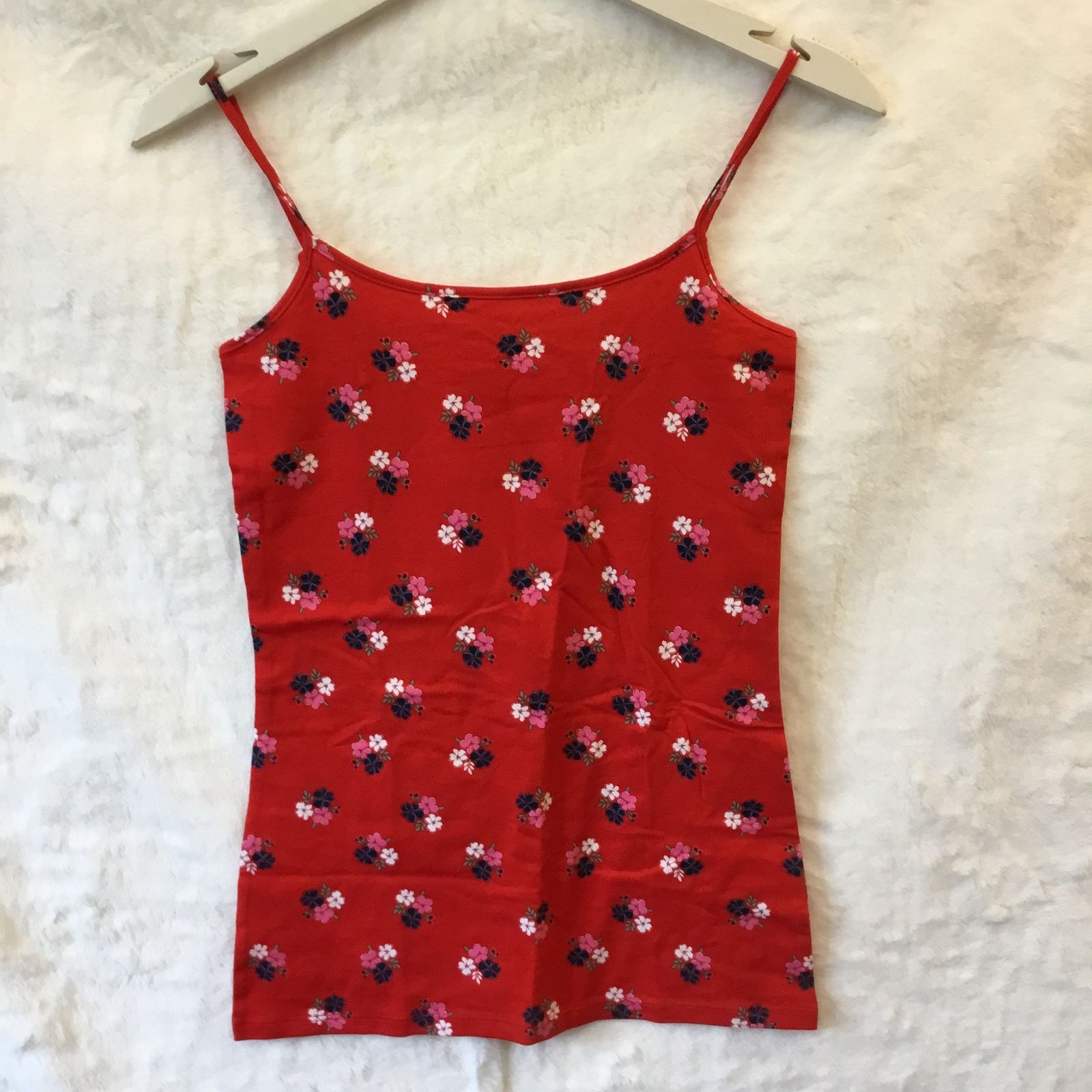Loft LOFT Red Bouquet Pattern Scoop Neck Cami Size XS / US 0-2 / IT 36-38 - 3 Thumbnail