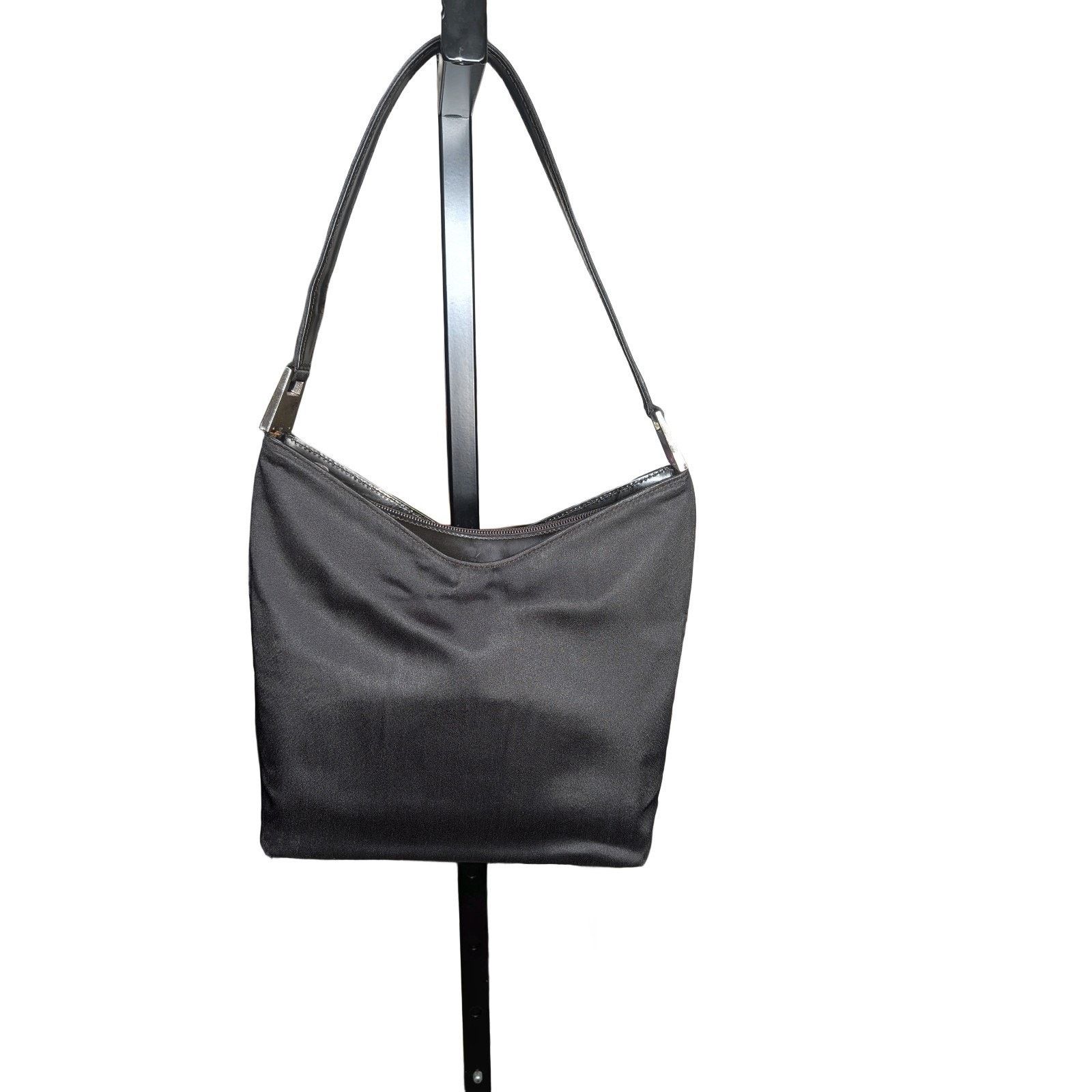 Gucci Gucci Hobo Bag Black Nylon Leather Shoulder Carry Stabilized Size ONE SIZE - 1 Thumbnail