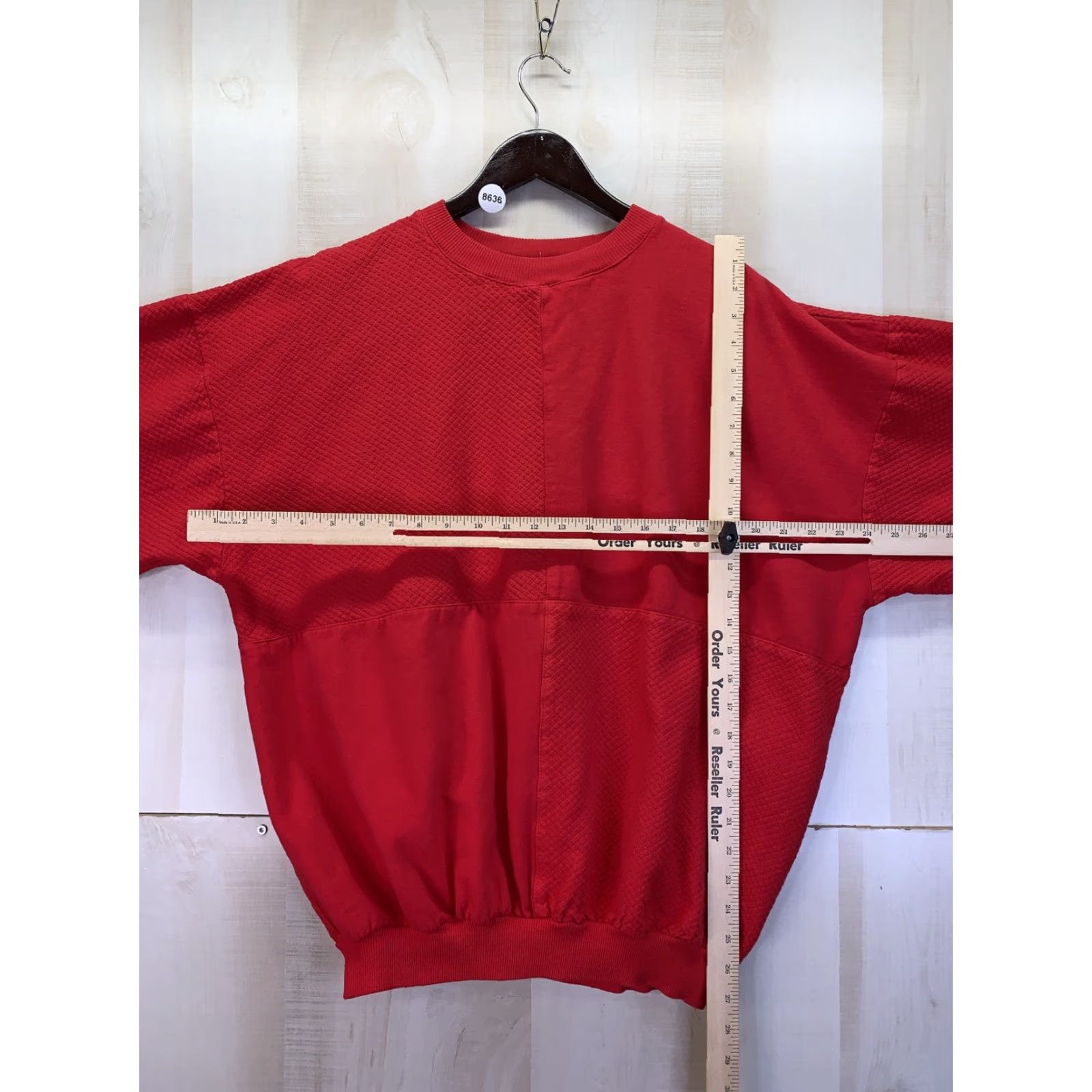 Vintage VINTAGE Wek the World Mens Textured Red Sweatshirt-8636 XL 1990s Size US XL / EU 56 / 4 - 2 Thumbnail