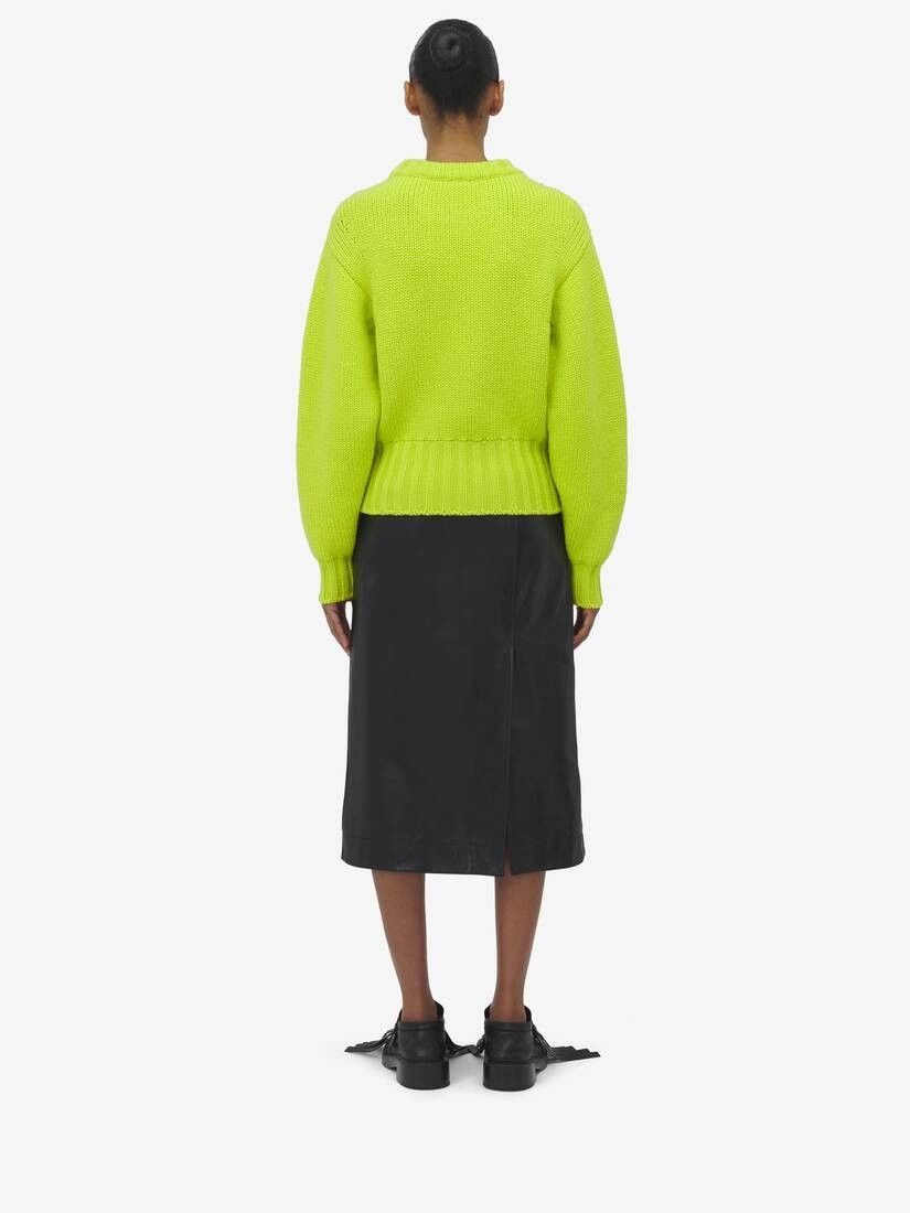 Alexander McQueen o1srvl11e0326 Crew Neck Jumper in Yellow Size M / US 6-8 / IT 42-44 - 5 Thumbnail