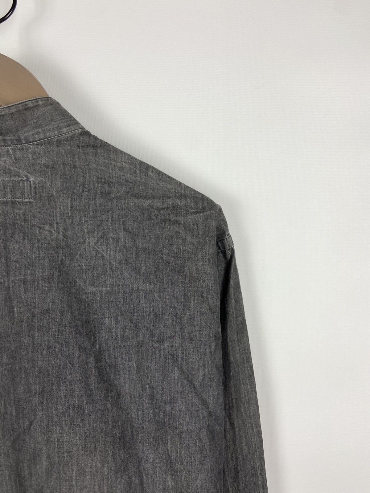 Designer × MCM Vintage MCM Faded Gray Mens Luxury Button Shirt Logo Size US XL / EU 56 / 4 - 14 Thumbnail