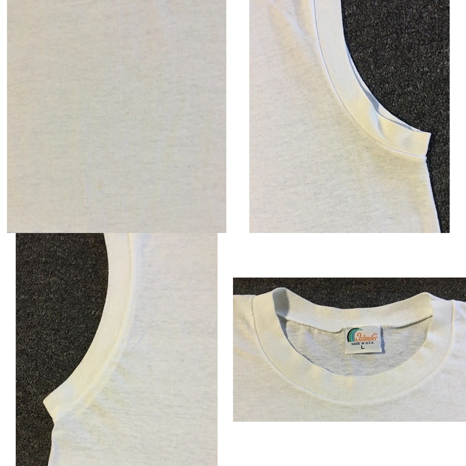 Vintage VINTAGE 80s Faded Distress Sleeveless Shirt S USA White Single Stitch Men Small Distressed Trucker Grunge Punk Skate Surf Rock BBQ Size US S / EU 44-46 / 1 - 8 Thumbnail