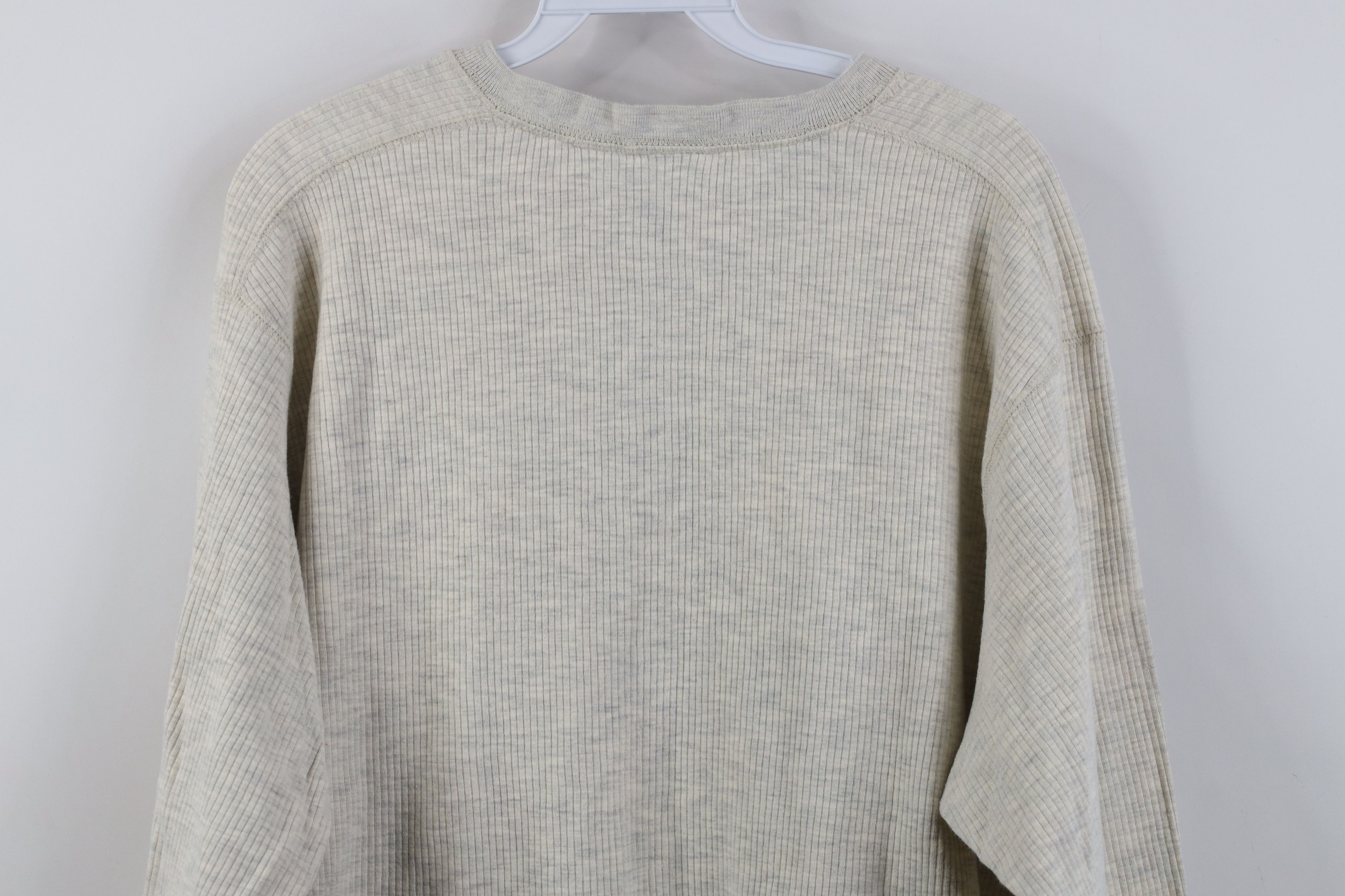 Vintage Vintage 90s Streetwear Ribbed Long Sleeve Henley T-Shirt Size US L / EU 52-54 / 3 - 9 Thumbnail