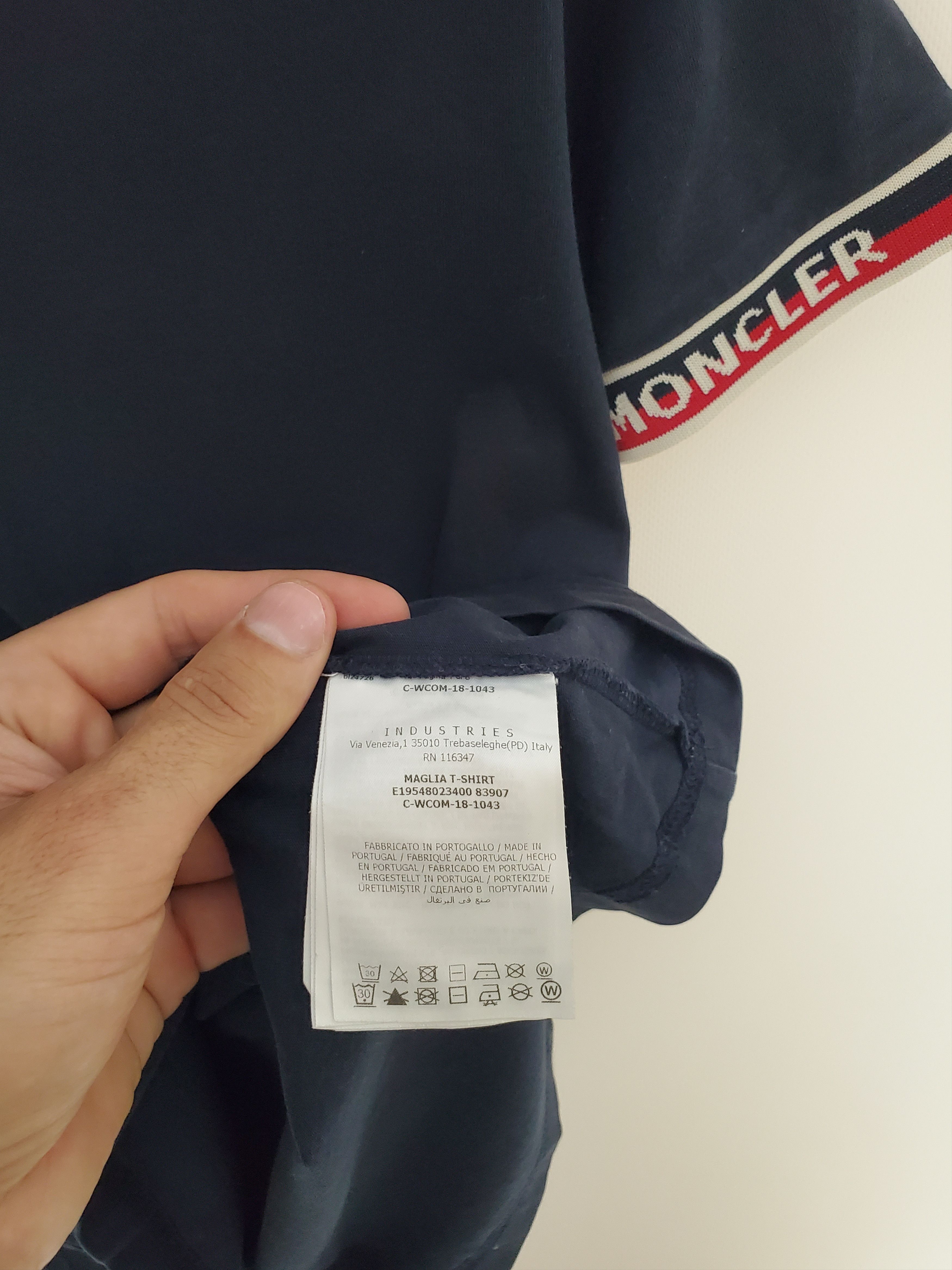 Moncler Moncler Junior Tape Logo Maglia T Shirt Navy 12 Ani 152 cm Size US XXS / EU 40 - 6 Thumbnail