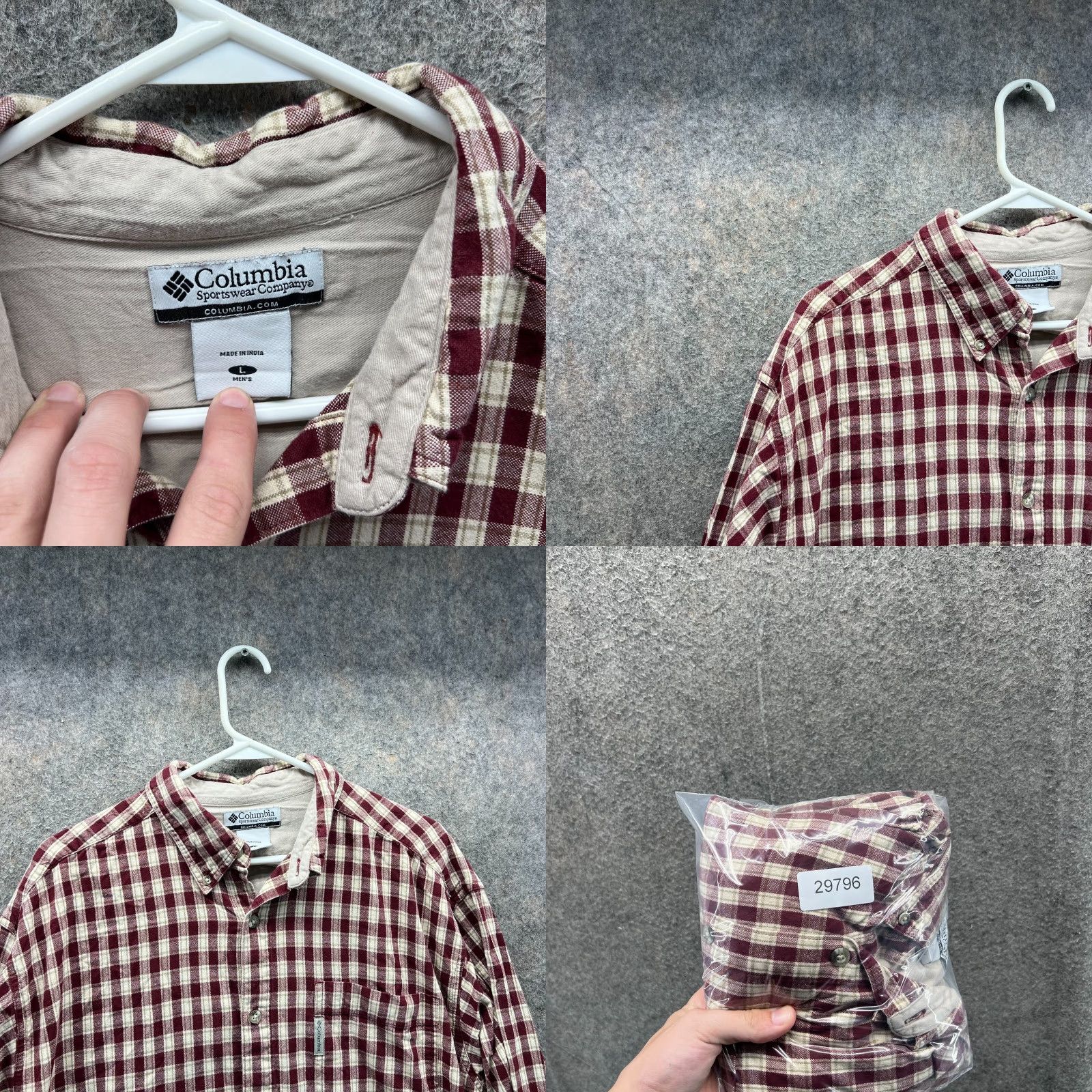 Vintage VINTAGE Columbia Shirt Mens Large Red Beige Button Down Flannel Plaid Sportswear Size US L / EU 52-54 / 3 - 8 Thumbnail