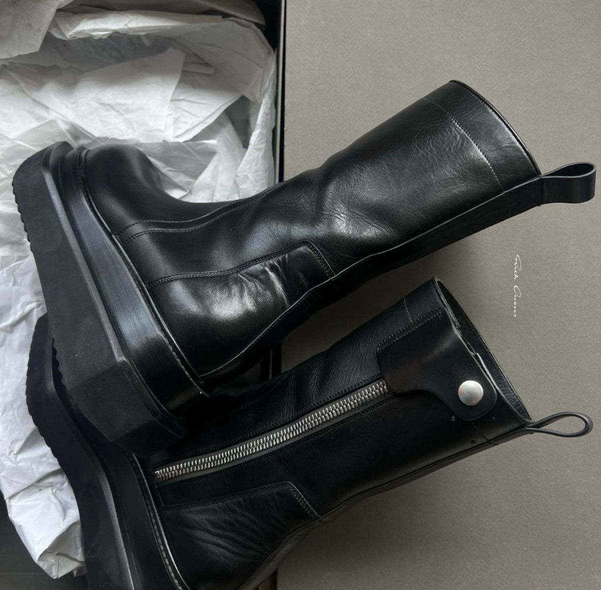 Rick Owens Rick Owens Creeper Turbo Cyclops Boots — Black Leather Size US 8 / IT 38 - 5 Thumbnail