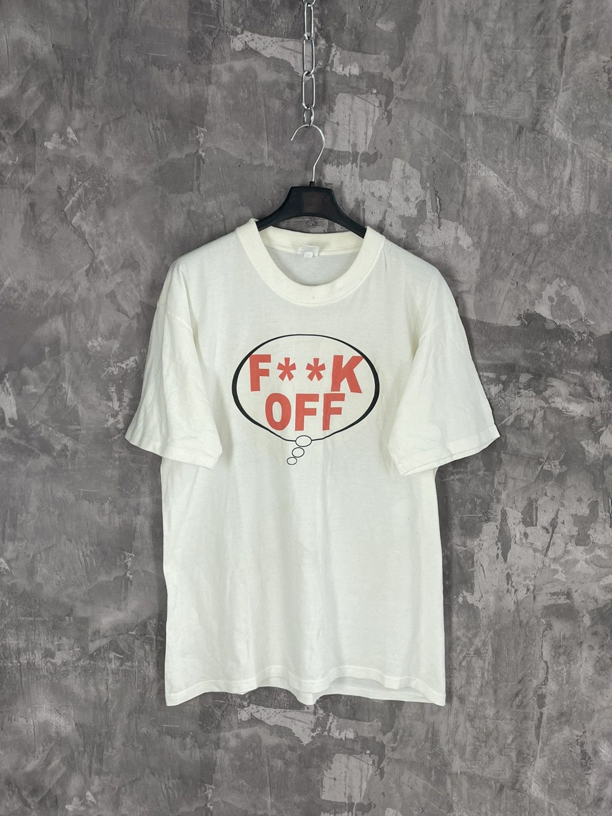 FUCT × Vintage Vintage Fuck Off Humour Distressed 90s Tshirt Size US M / EU 48-50 / 2 - 1 Thumbnail