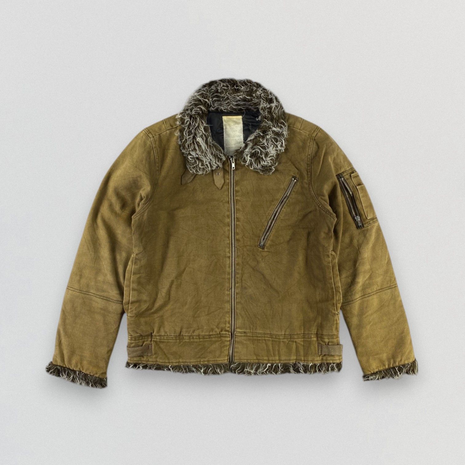 Japanese Brand Vintage Japanese Brand Jacket Fur Collared Military Jacket Size US M / EU 48-50 / 2 - 1 Thumbnail