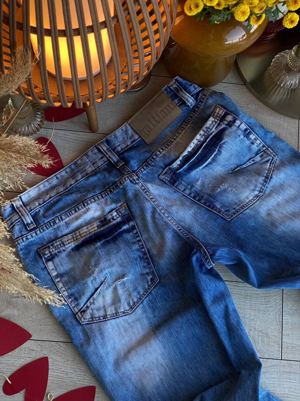 John Galliano Vintage Galliano Low-Rise Blue Jeans Size US 34 / EU 50 - 6 Thumbnail