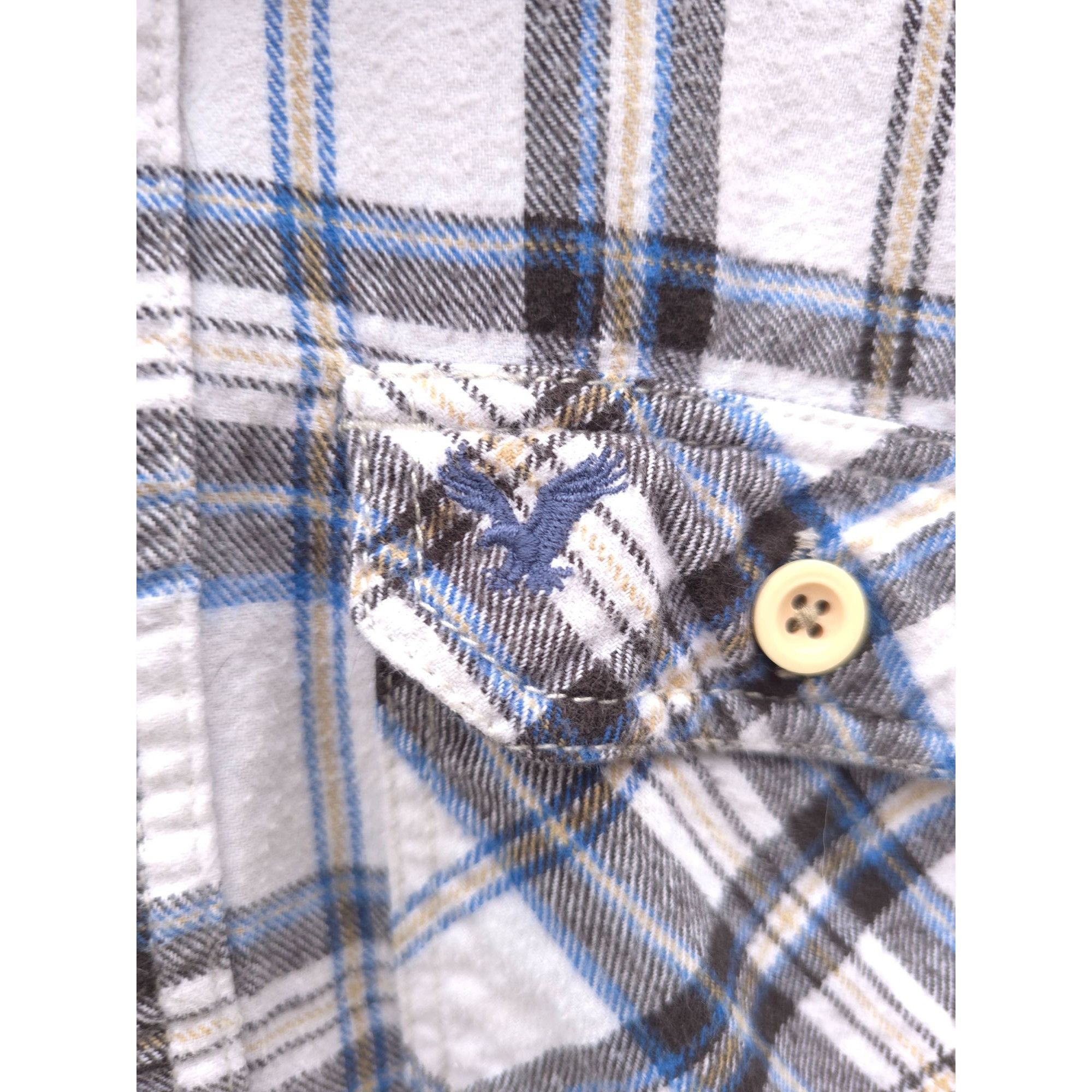 American Eagle Outfitters American Eagle Outfitters Plaid Button-Up Shirt S/P Blue Whi Size S / US 4 / IT 40 - 7 Thumbnail