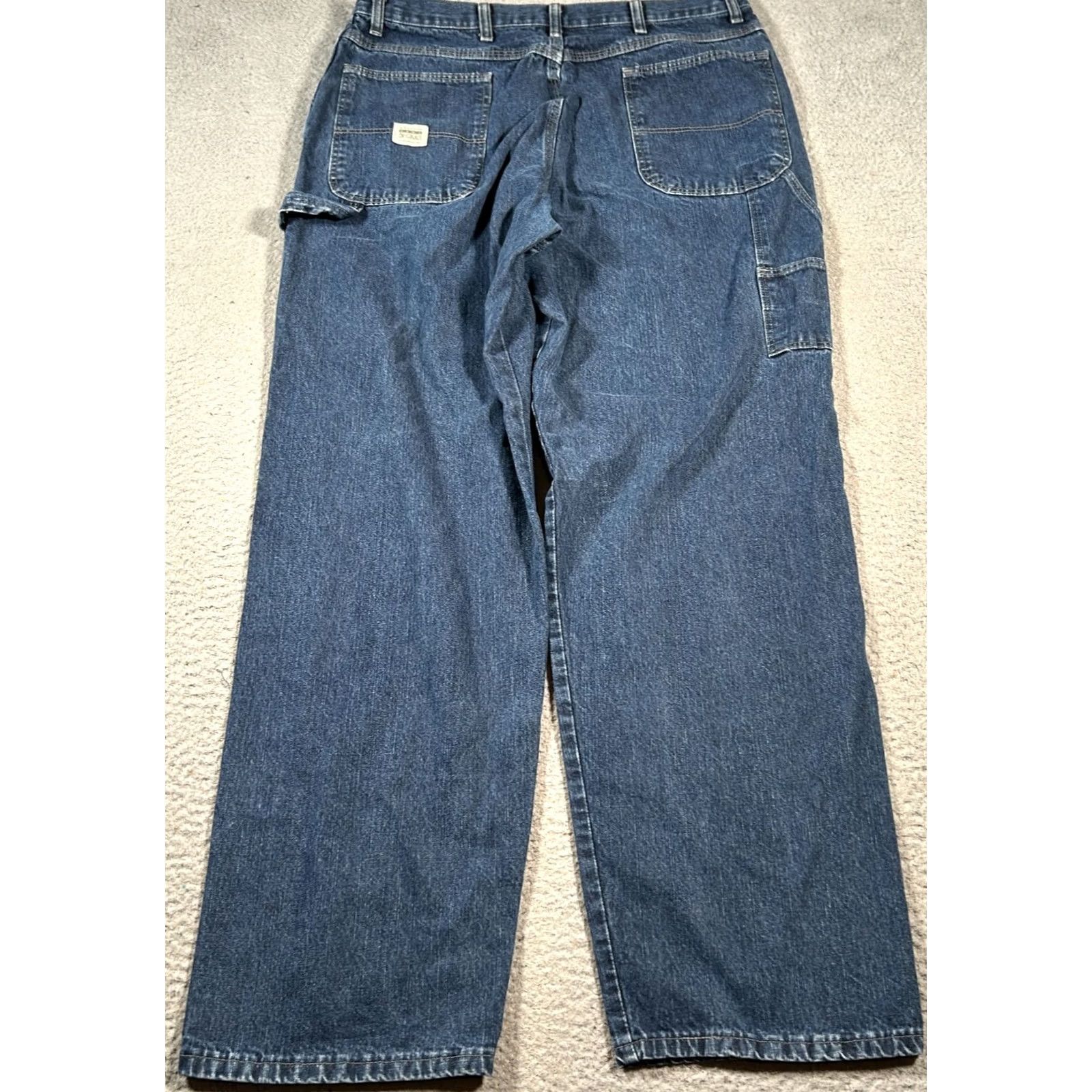 Wrangler VTG Wrangler Hero Carpenter Jeans Men 34x32 Blue Denim Straight Workwear Utility Size US 34 / EU 50 - 2 Thumbnail