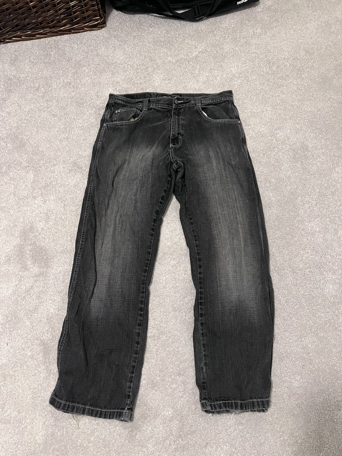 Other Black Baggy Jeans Size US 37 - 1 Thumbnail
