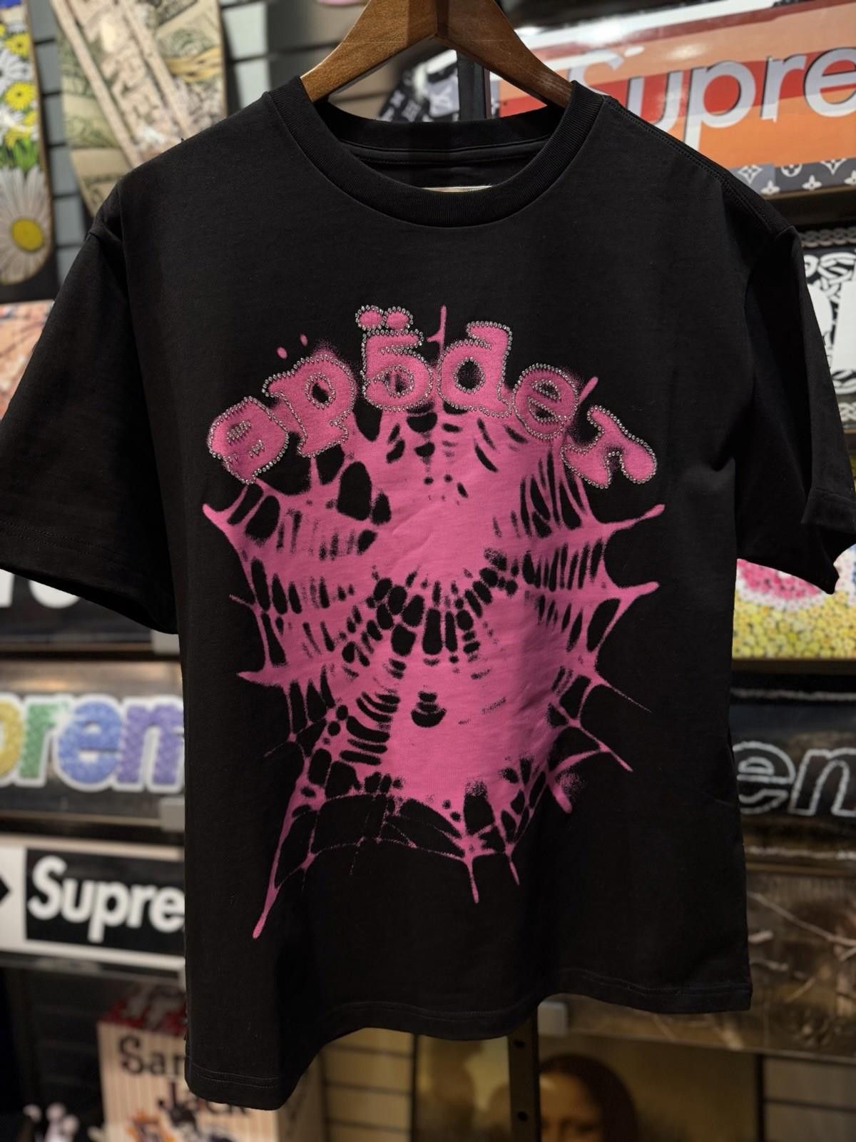 Sp5der Sp5der OG Web V2 Tee Stones Brand New Black Pink Size (M) Size US M / EU 48-50 / 2 - 1 Thumbnail