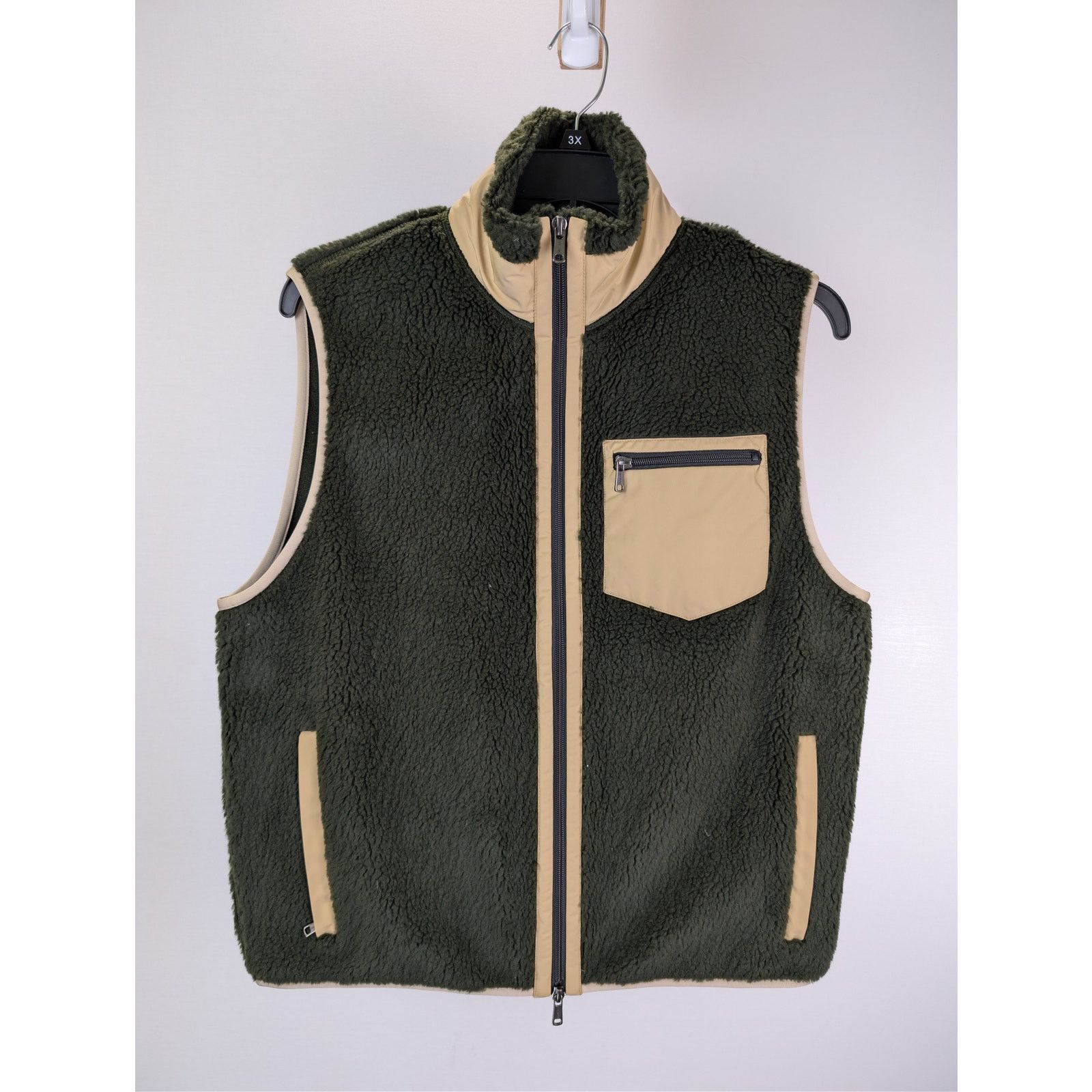 Todd Snyder o1rshd1 CC20 Italian Recycled Fleece Vest Jacket in Olive Size US M / EU 48-50 / 2 - 5 Thumbnail