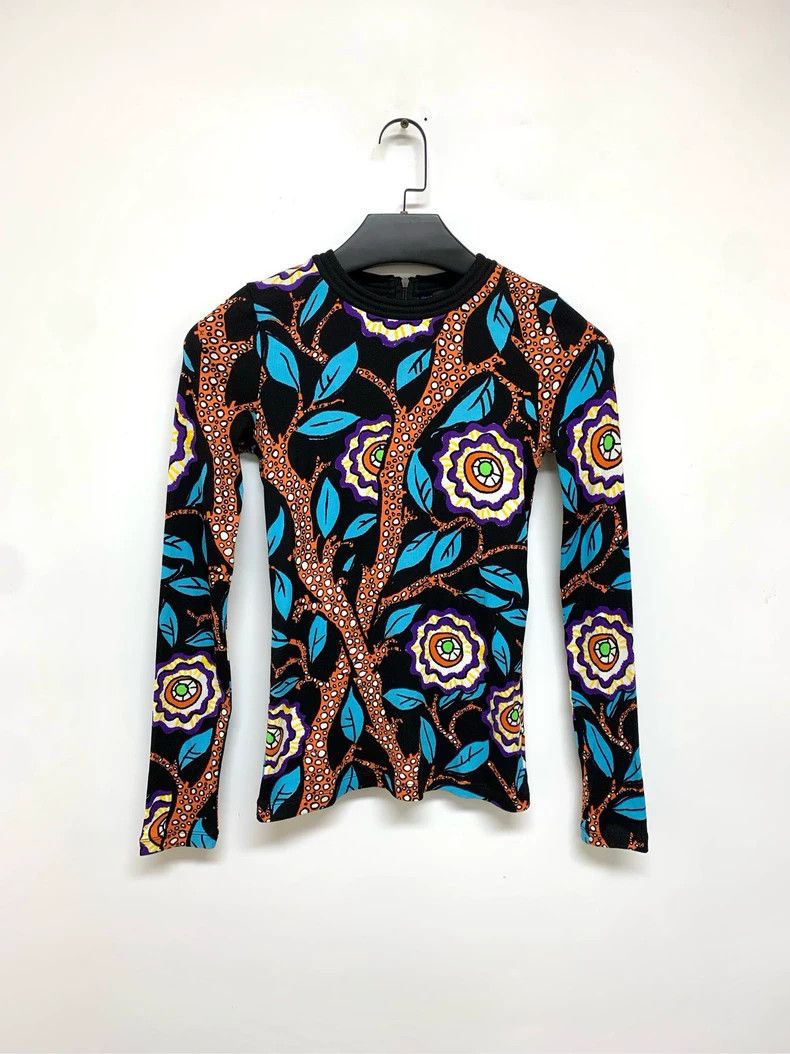 Louis Vuitton LV Knit Base Layer Top with Floral Pattern - dmc Size US XS / EU 42 / 0 - 1 Thumbnail