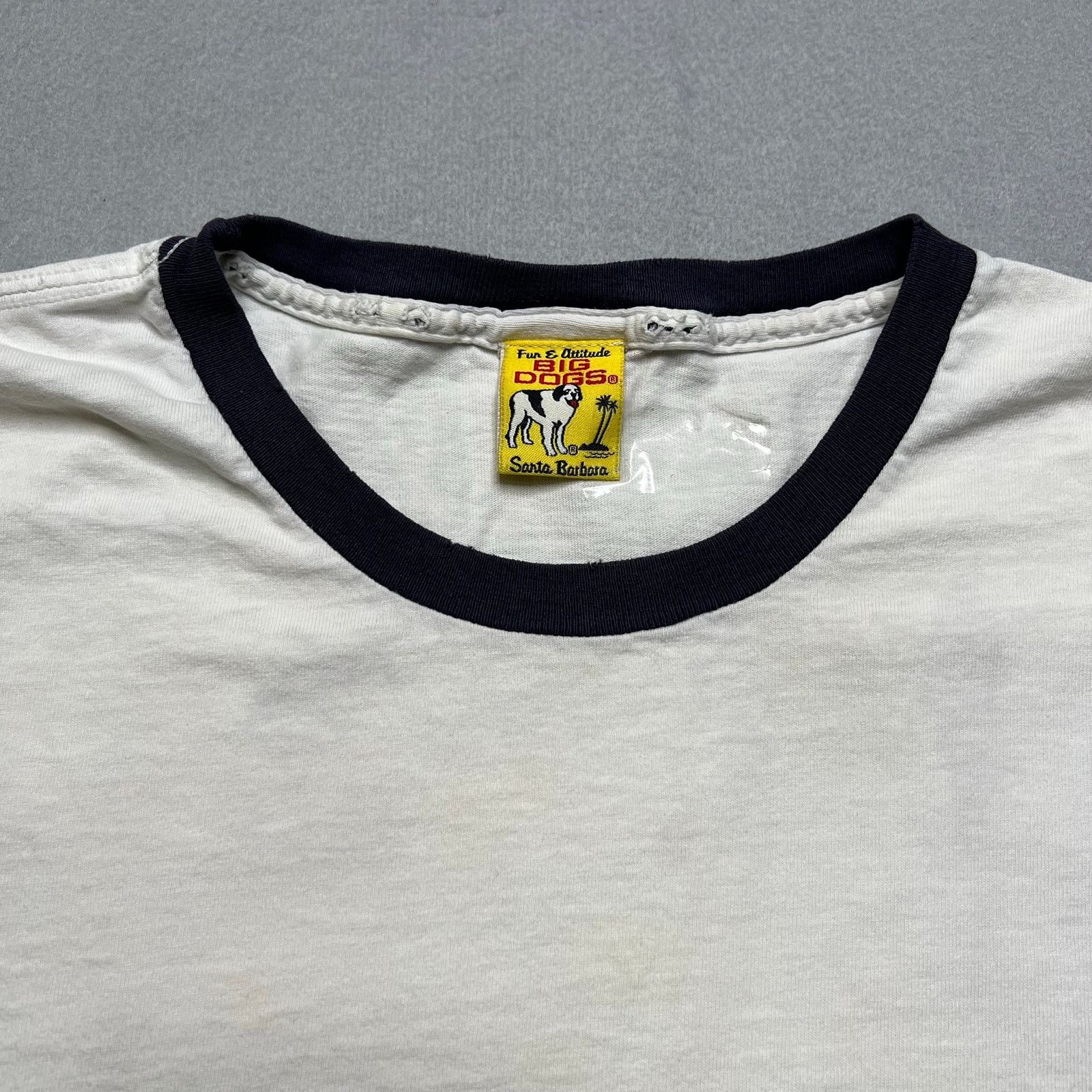 Big Dogs Vintage Big Dogs T Shirt Mens XXL White Ringer Attitude Y2K Size US XXL / EU 58 / 5 - 9 Thumbnail