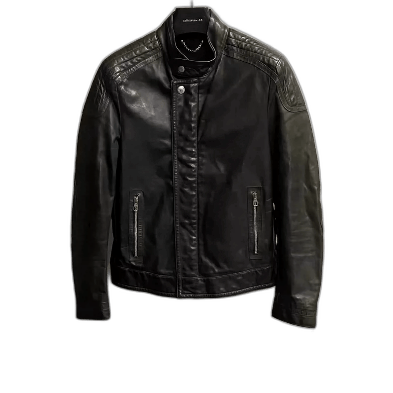 Louis Vuitton Louis Vuitton Black Leather Checkered Jacket -2505 Size US L / EU 52-54 / 3 - 1 Thumbnail
