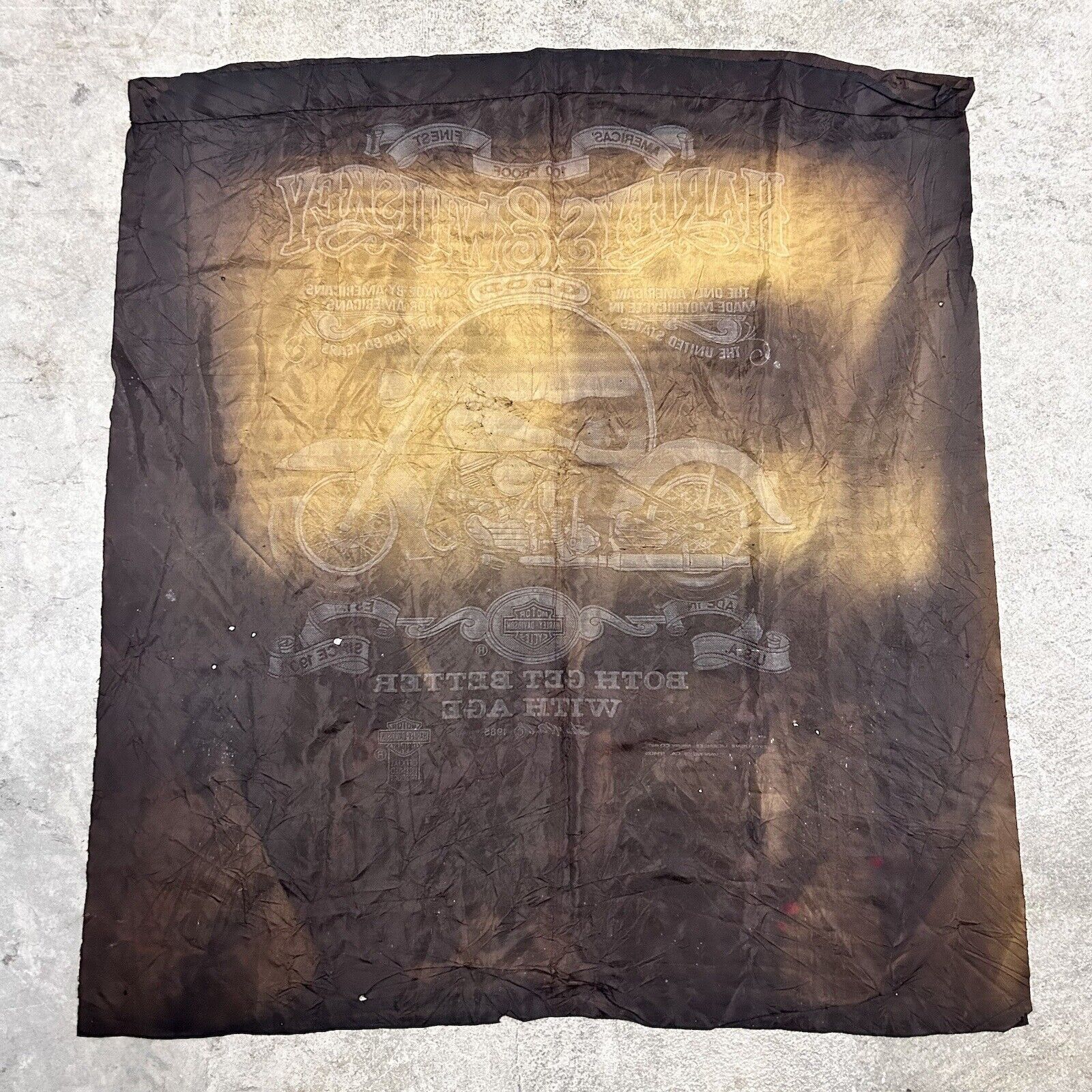 Harley Davidson × Vintage Vintage 80s Harley Davidson Advertising Biker Flag Banner Size ONE SIZE - 8 Thumbnail