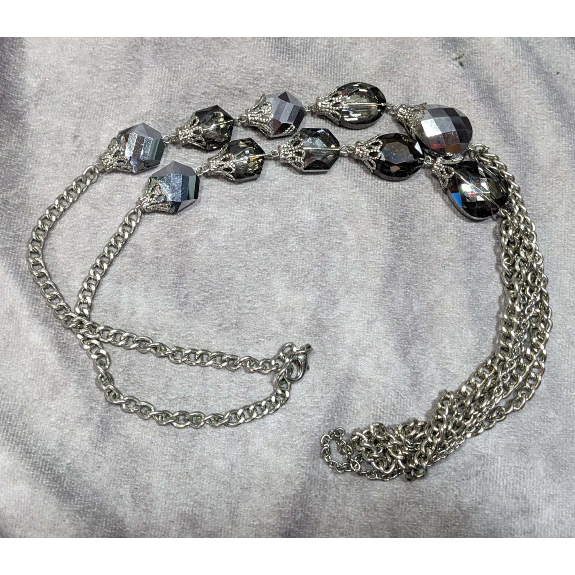 Other Elegant Glam Faceted Mirror Glass Beaded Chain Necklace Size ONE SIZE - 4 Thumbnail