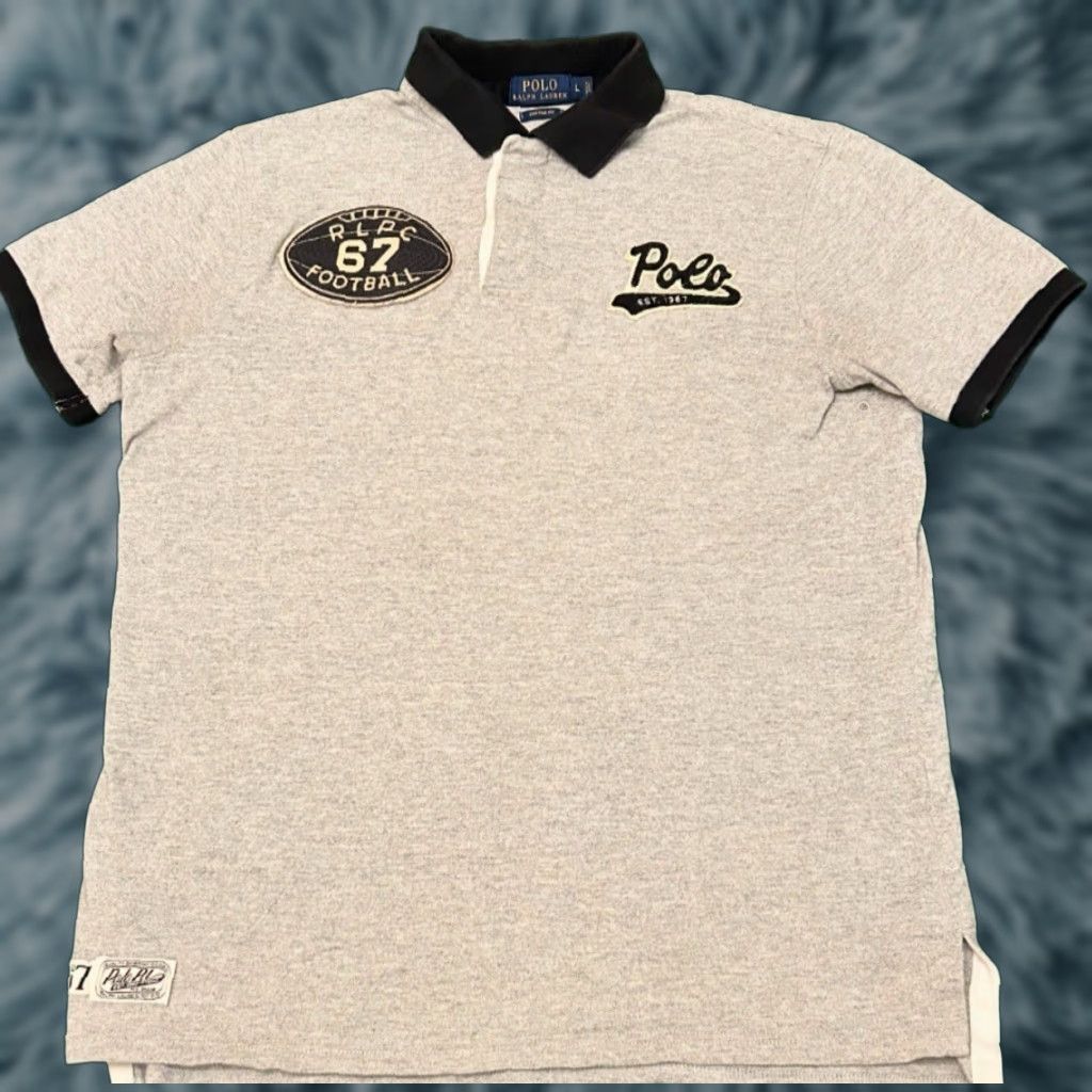 Polo Ralph Lauren VINTAGE Polo Ralph Lauren Football RLPC Collared Polo Shirt Mens Large Gray 90s Hip Hop Outdoor Polo Ralph Lauren Big Pony Shirt Mens Large Size US L / EU 52-54 / 3 - 1 Thumbnail