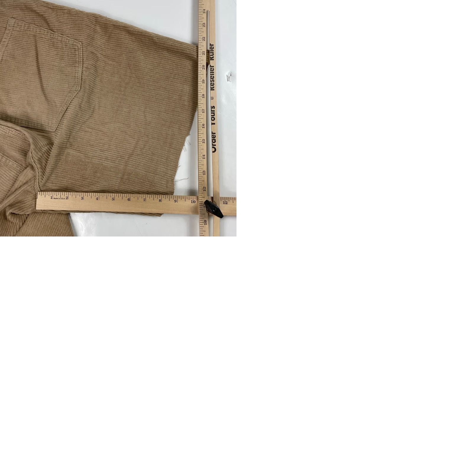Empyre Empyre Shorts Mens 32 x 8 Beige Corduroy Chino Workwear Streetwear Casual Tan Beige 5-Pocket Design Regular Inseam 8in Mens Size US 32 / EU 48 - 9 Thumbnail