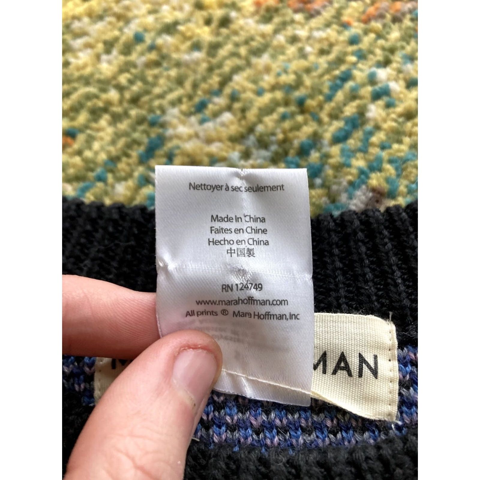 Mara Hoffman Mara Hoffman Sweater Dress Womens Size S Wool Blend Geometric Blue Short Sleeve Pullover Knit Dress Classic Fall Winter Mens? Size S / US 4 / IT 40 - 7 Thumbnail