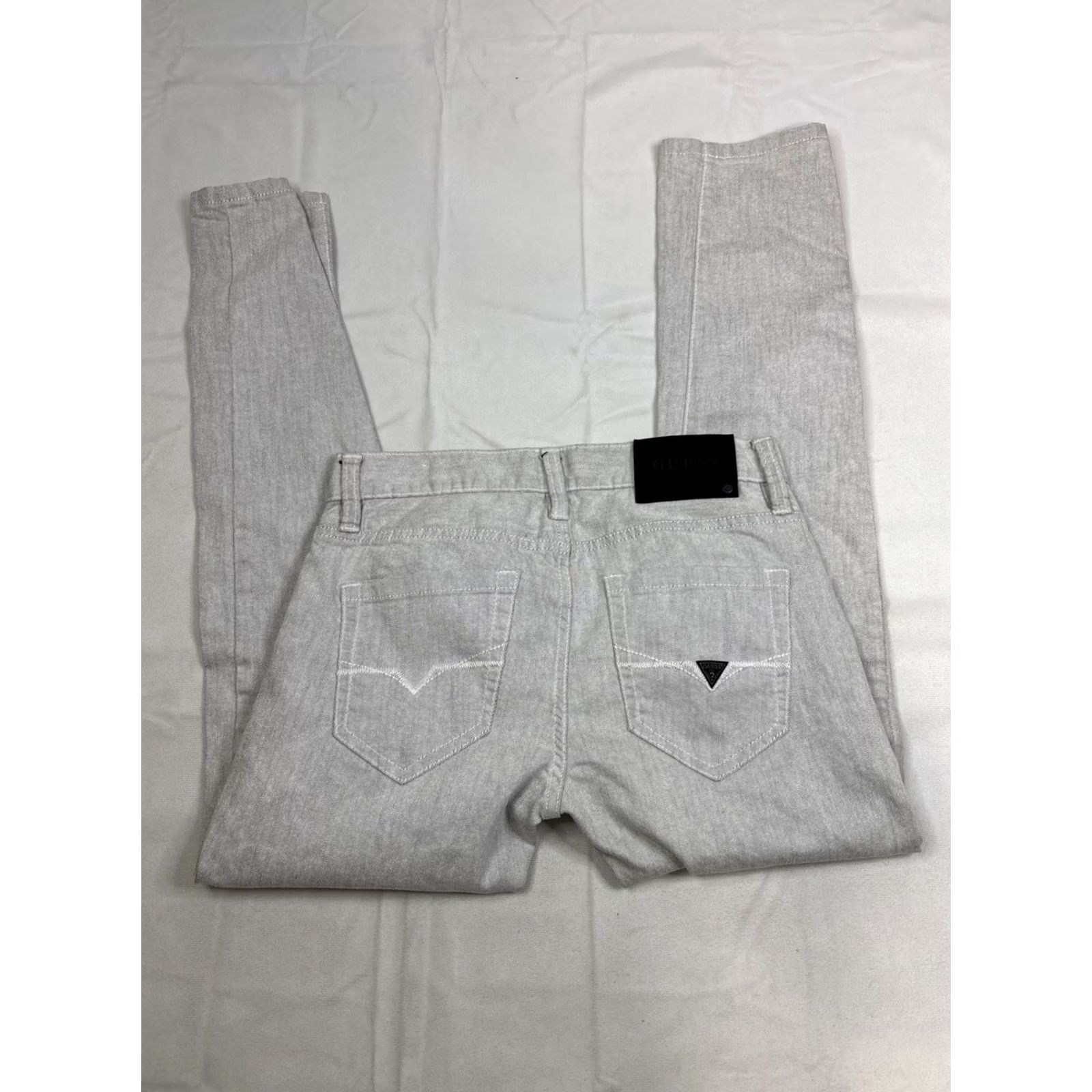 Guess GUESS Jeans Skinny FIT Men 29 x 30 Denim Gray White Vintage Distressed 5-Pocket Mens Regular Inseam 30 Rise Classic Slim Size US 29 - 6 Thumbnail