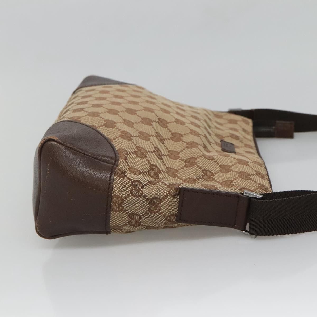Gucci GUCCI GG Canvas Shoulder Bag Beige Silver Size ONE SIZE - 4 Thumbnail