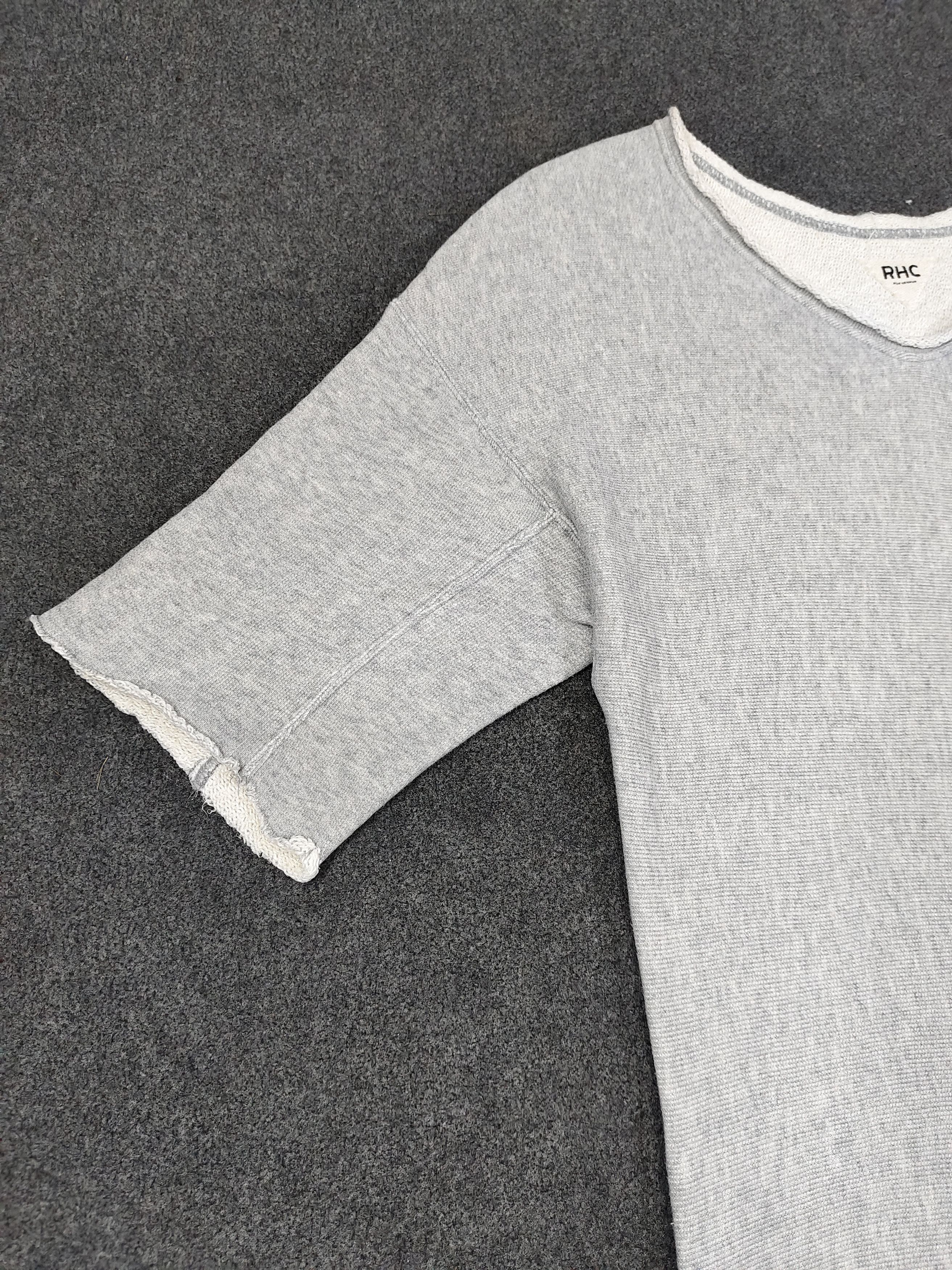 Ron Herman RHC Ron Herman- Minimalist Raw Edge V-Neck Sweat Midi Dress Size M / US 6-8 / IT 42-44 - 8 Thumbnail